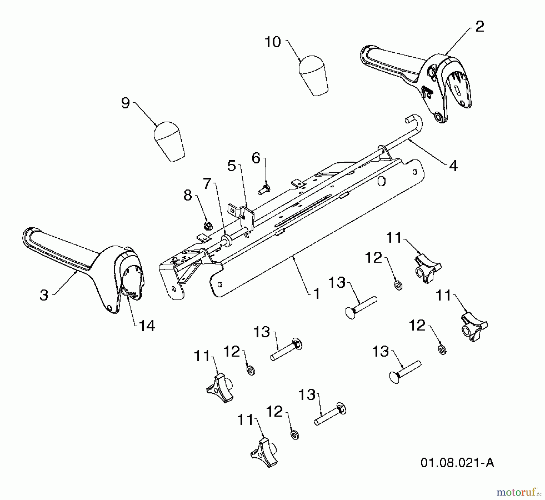 Poulan / Weed Eater Schneefräsen 961940010 (96194001004) - Poulan Pro Snow Thrower (2013-07) HANDLE #1