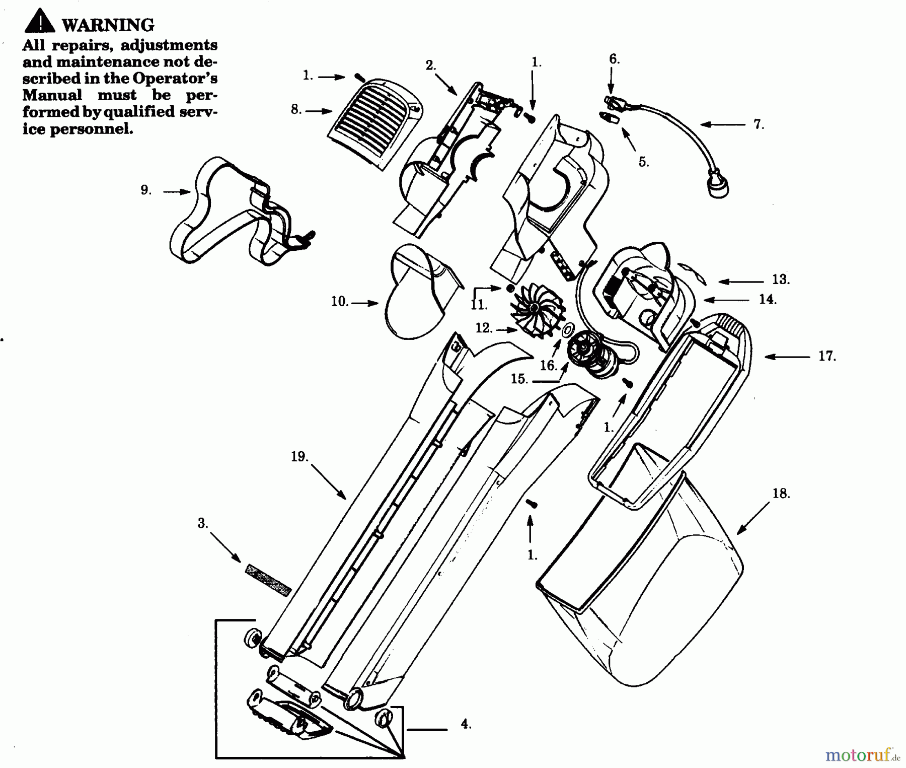 Poulan / Weed Eater Bläser / Sauger / Häcksler / Mulchgeräte GATORVAC - Weed Eater Electric Blower GATORVAC ASSEMBLY