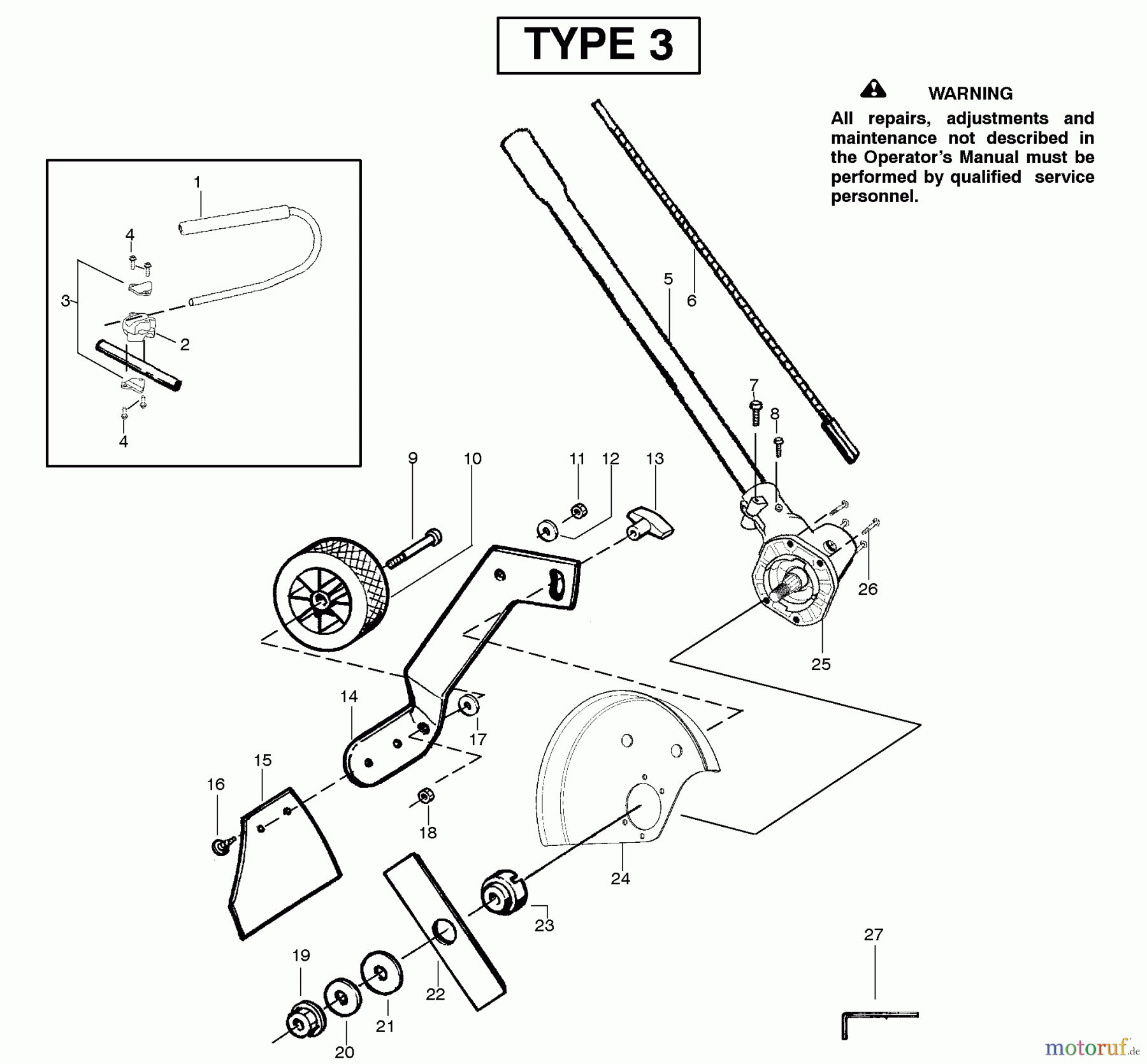 Poulan / Weed Eater Zubehör 1000E (Type 2) - Weed Eater Weed NEdge Edger Attachment Edger Attachment Assembly Type 3