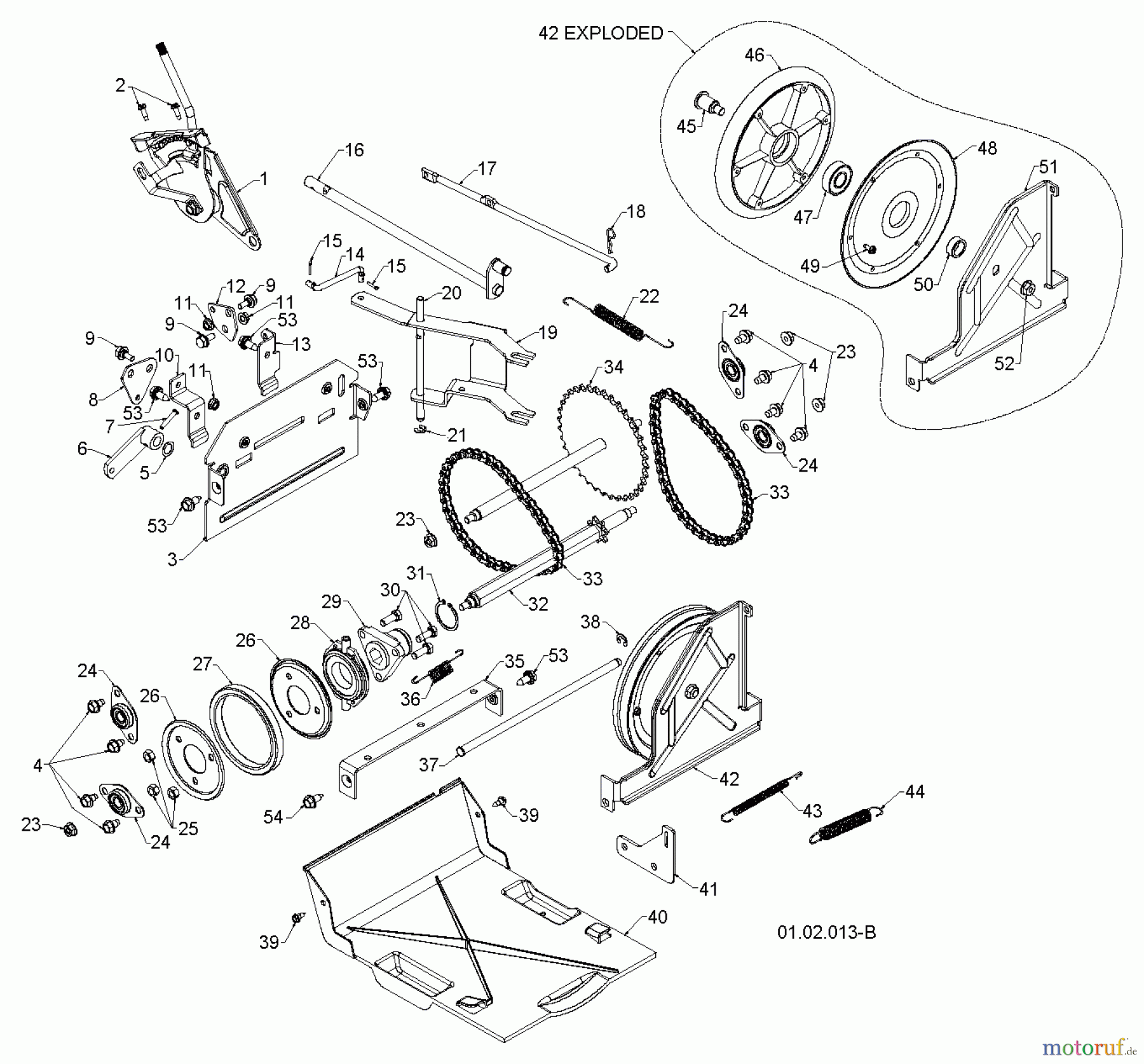 Poulan / Weed Eater Schneefräsen 961980057 (96198005704) - Poulan Pro Snow Thrower (2013-08) DRIVE #1