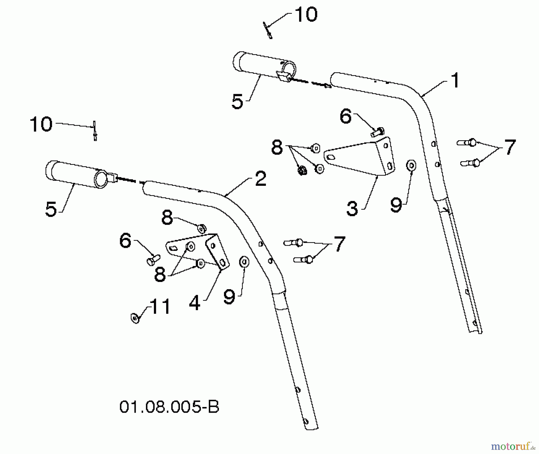  Poulan / Weed Eater Schneefräsen PP1850ES (96198005502) - Poulan Pro Snow Thrower (2012-08) HANDLE #1