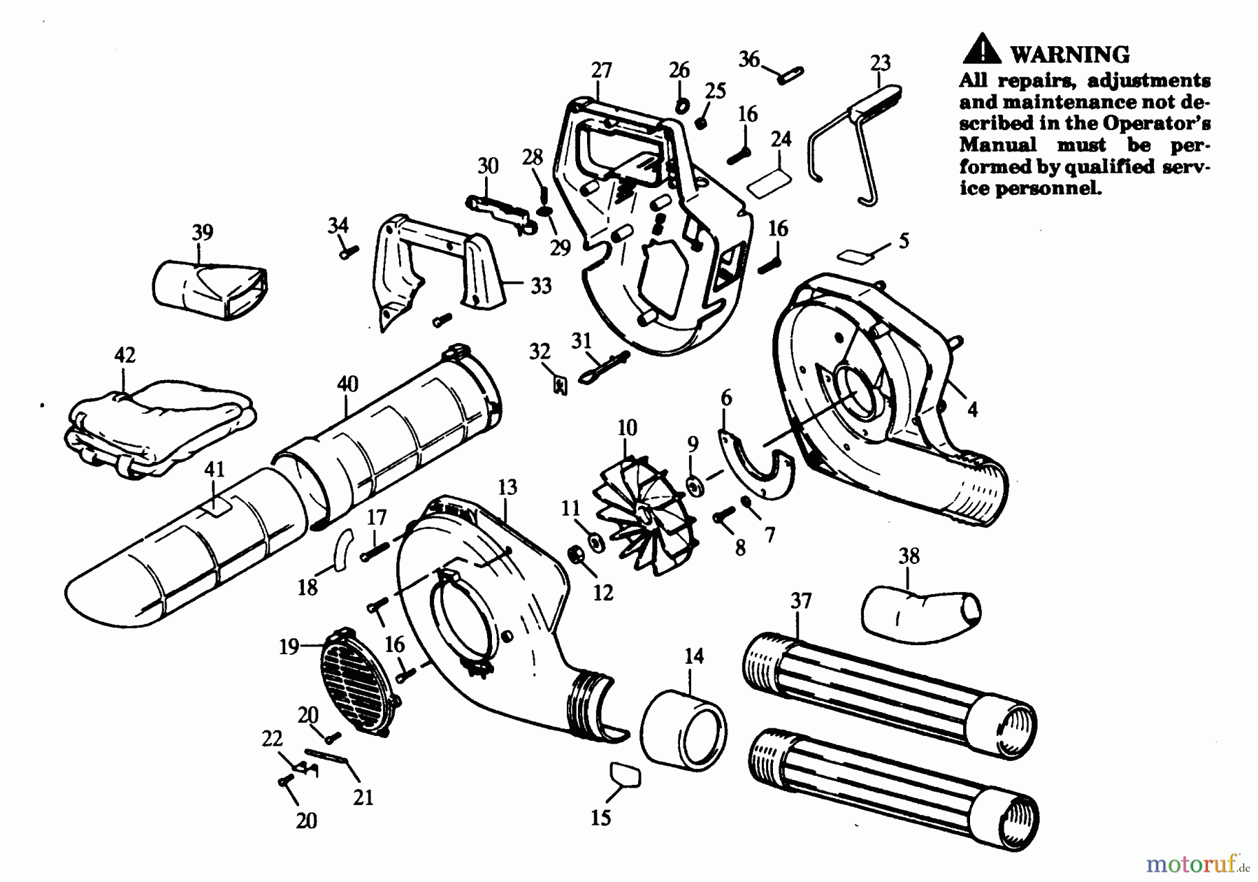 Poulan / Weed Eater Bläser / Sauger / Häcksler / Mulchgeräte GB150 - Paramount Blower BLOWER ASSEMBLY