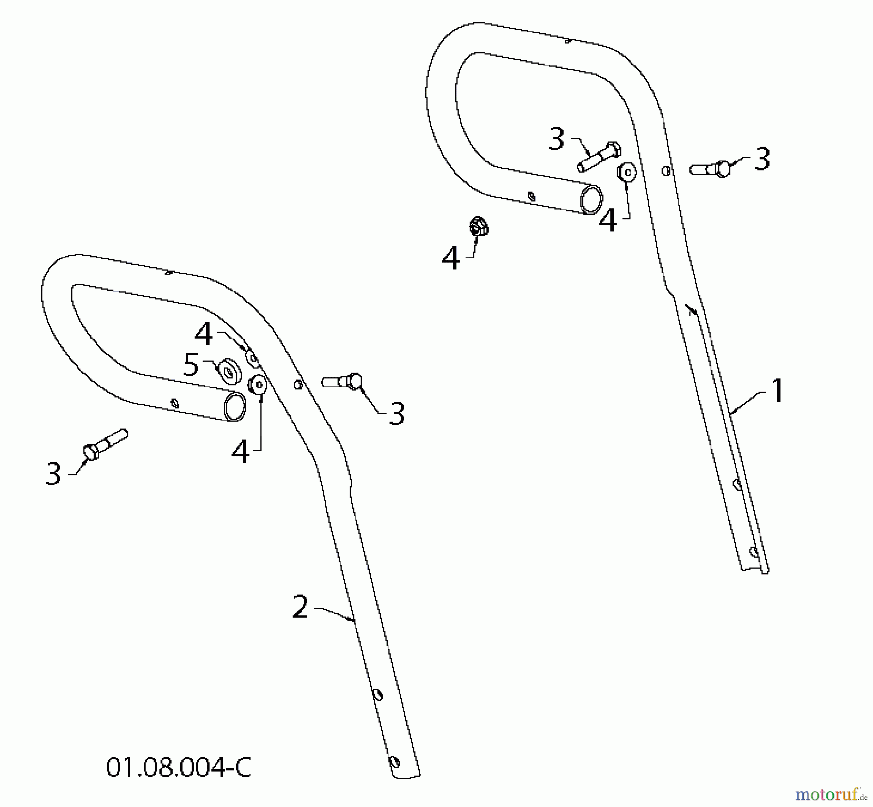 Poulan / Weed Eater Schneefräsen PR14527ES (96198004702) - Poulan Pro Snow Thrower (2012-06) HANDLE #1