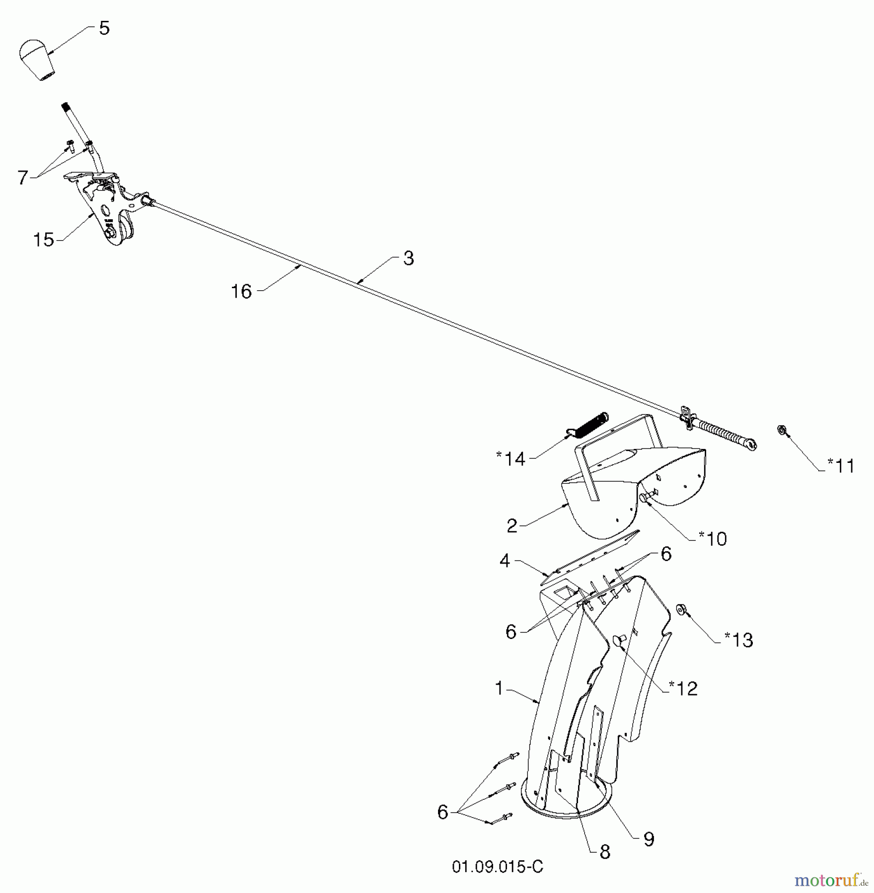 Poulan / Weed Eater Schneefräsen PR18530ES (96198004904) - Poulan Pro Snow Thrower (2012-08) CONTROL PANEL DISCHARGE CHUTE #2