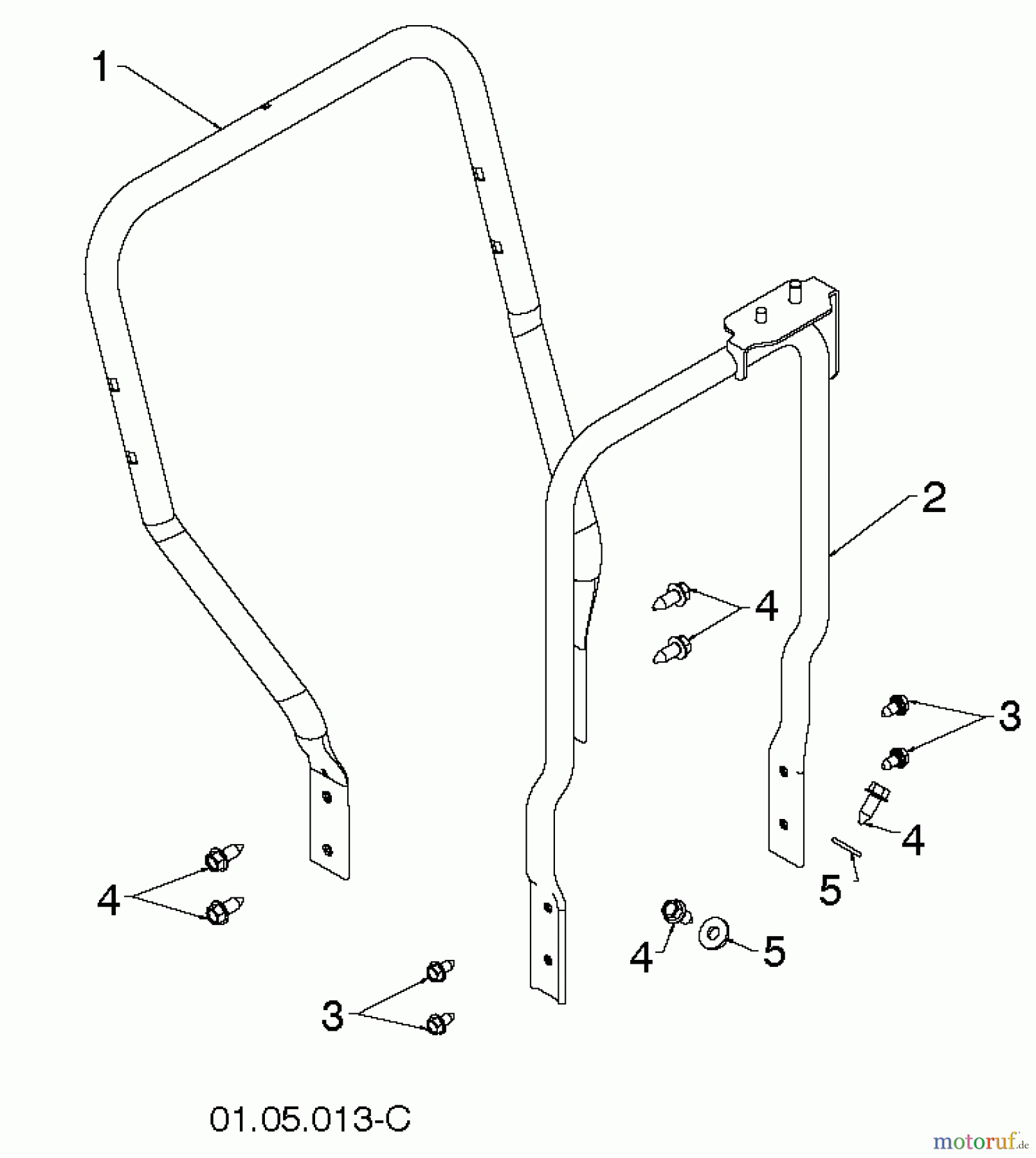 Poulan / Weed Eater Schneefräsen PR18530ES (96198004904) - Poulan Pro Snow Thrower (2012-08) HANDLE CONTROLS #2