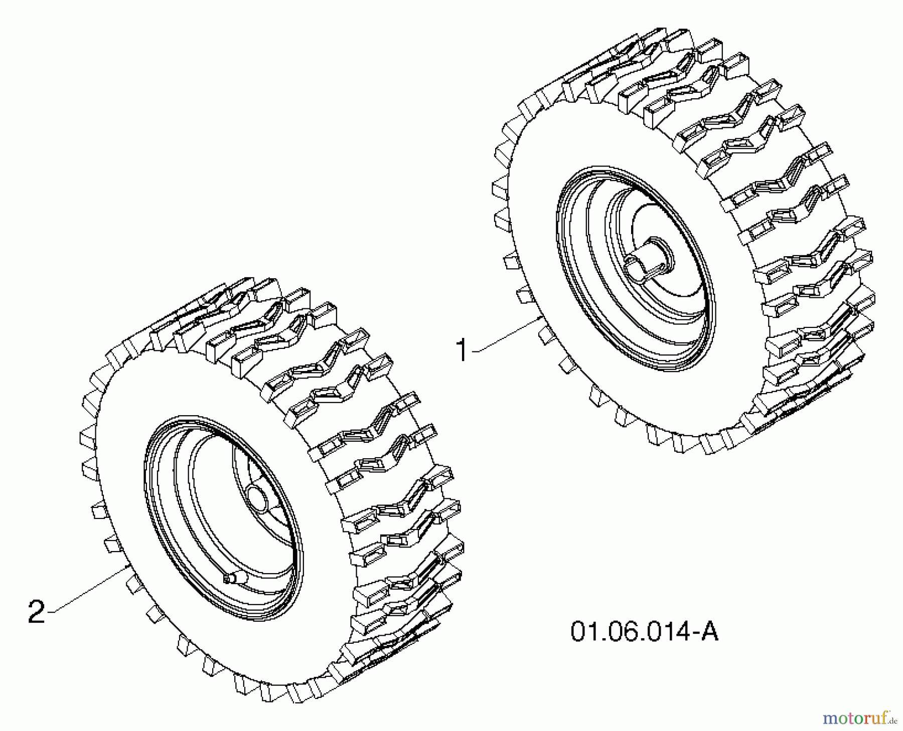 Poulan / Weed Eater Schneefräsen PR18530ES (96198004904) - Poulan Pro Snow Thrower (2012-08) WHEELS TIRES #2