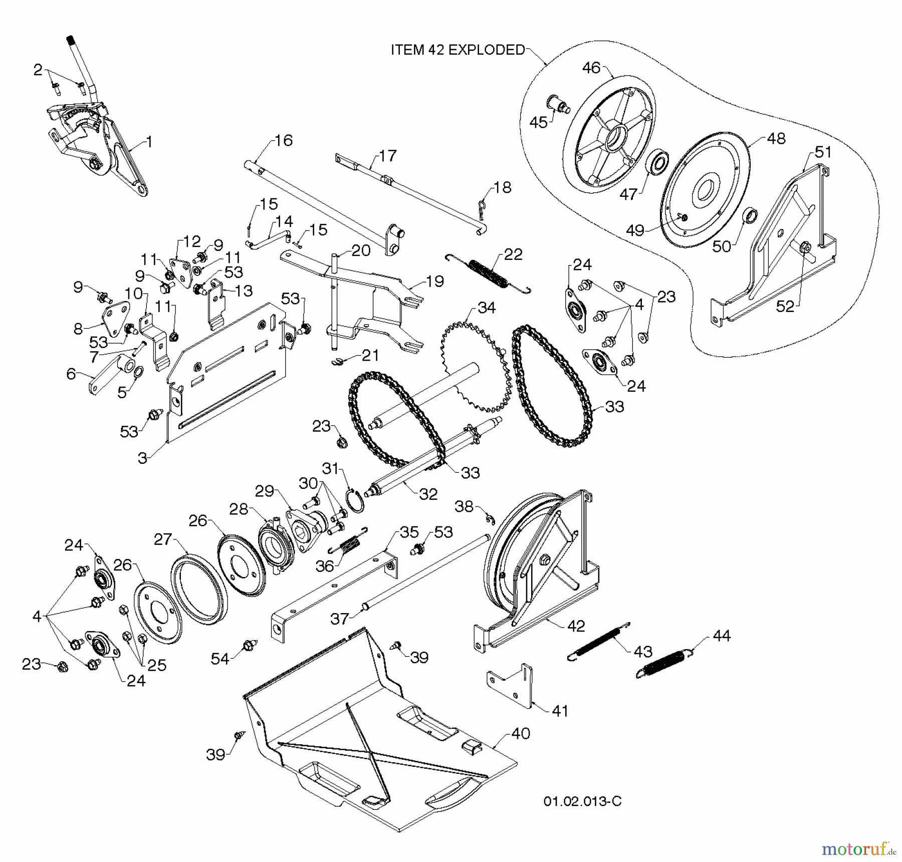 Poulan / Weed Eater Schneefräsen 961940010 (96194001004) - Poulan Pro Snow Thrower (2013-07) DRIVE #2
