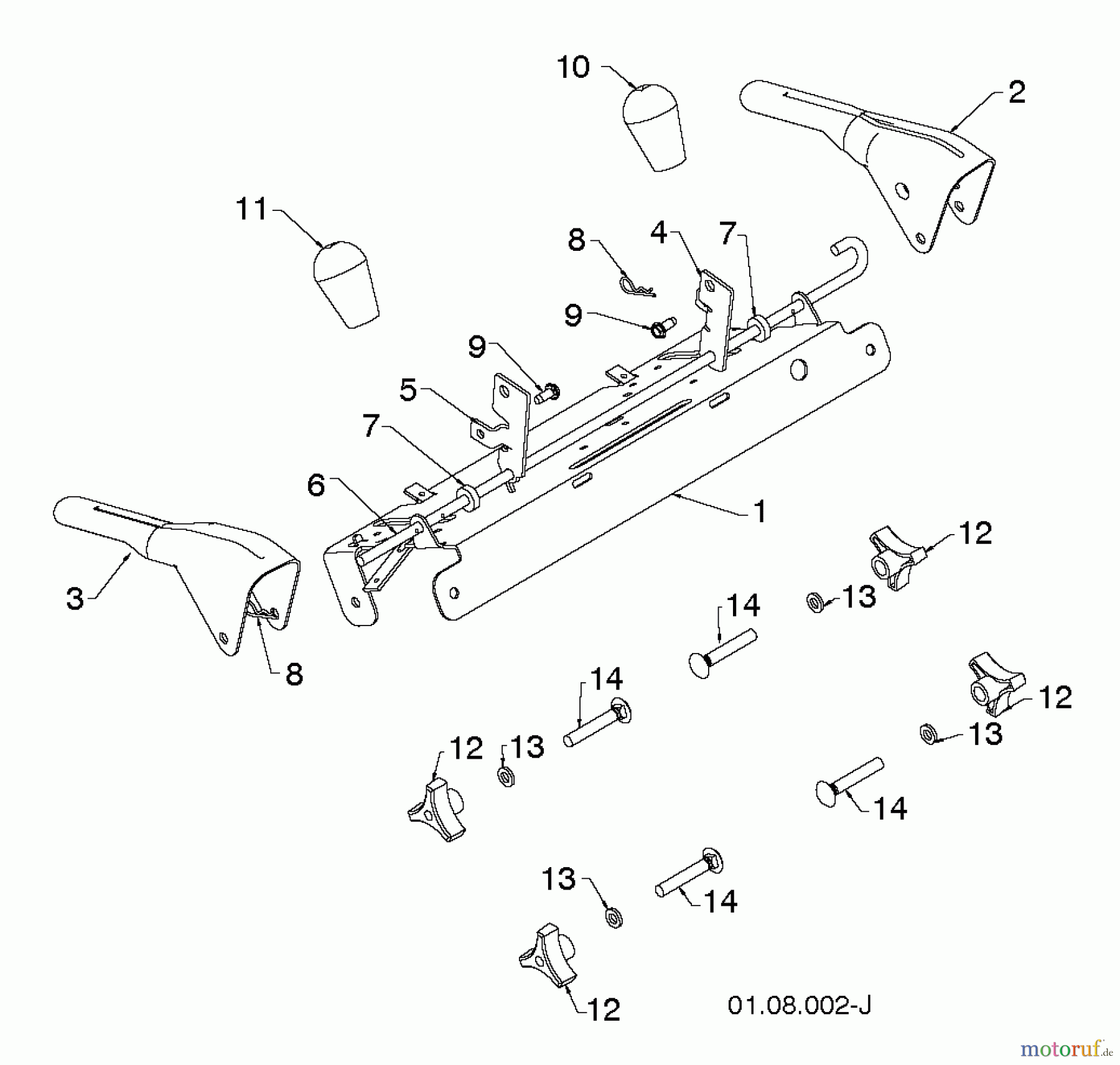 Poulan / Weed Eater Schneefräsen PR8P27ES (96192004603) - Poulan Pro Snow Thrower (2012-06) HANDLE #6