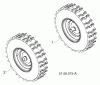 Poulan / Weed Eater PR8P27ES (96192004605) - Poulan Pro Snow Thrower (2012-08) Ersatzteile WHEELS TIRES #1
