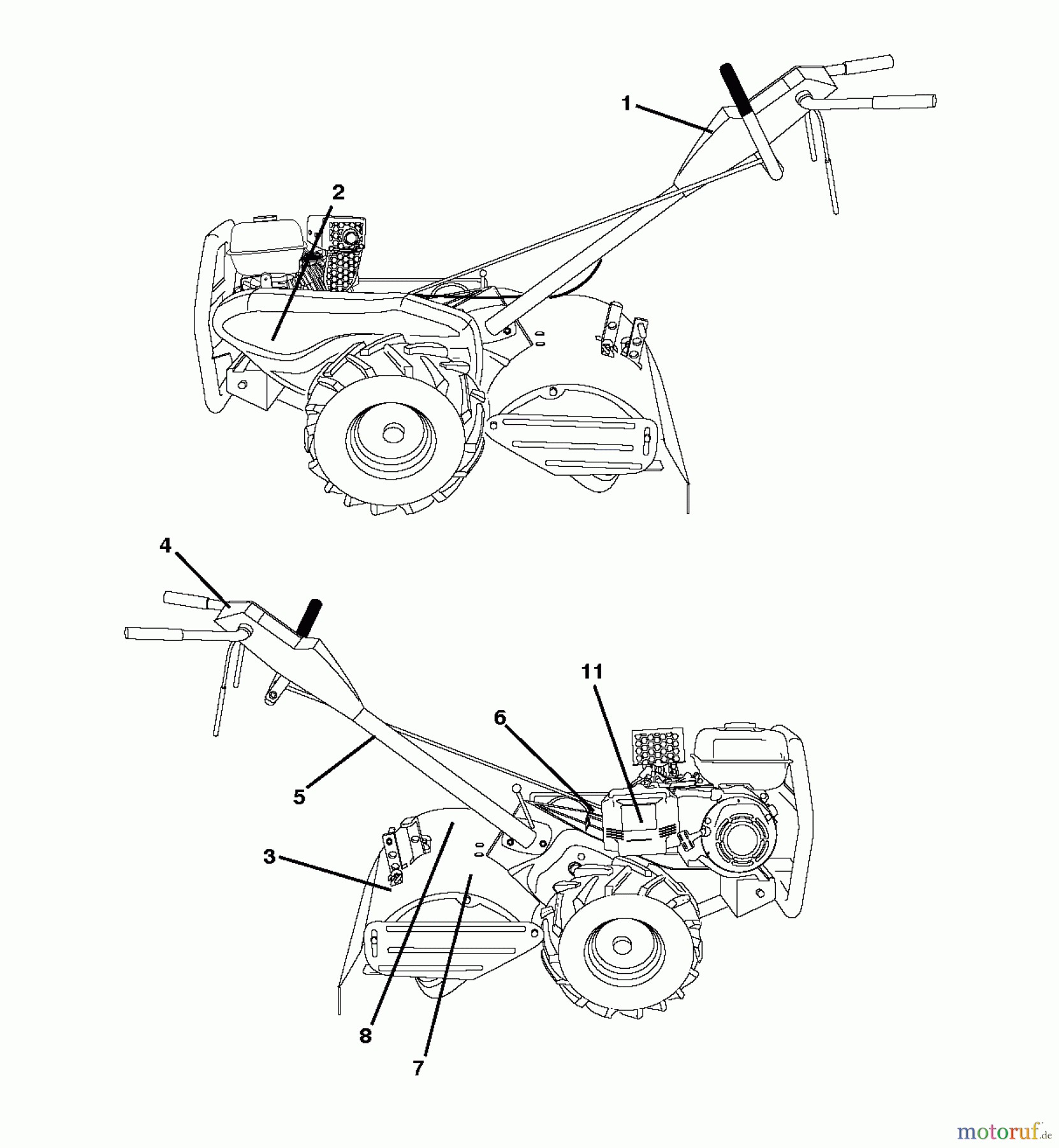Poulan / Weed Eater Motorhacken / Kultivierer DRT900 (96092002800) - Poulan Pro Rear-Tine Tiller (2012-02) DECALS