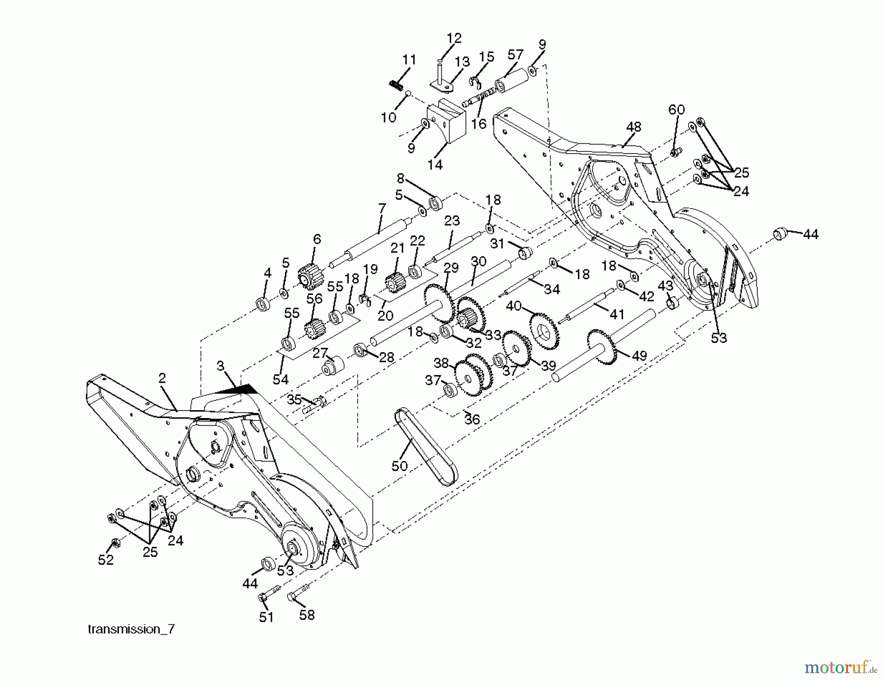 Poulan / Weed Eater Motorhacken / Kultivierer DRT900 (96092002800) - Poulan Pro Rear-Tine Tiller (2012-02) TRANSMISSION