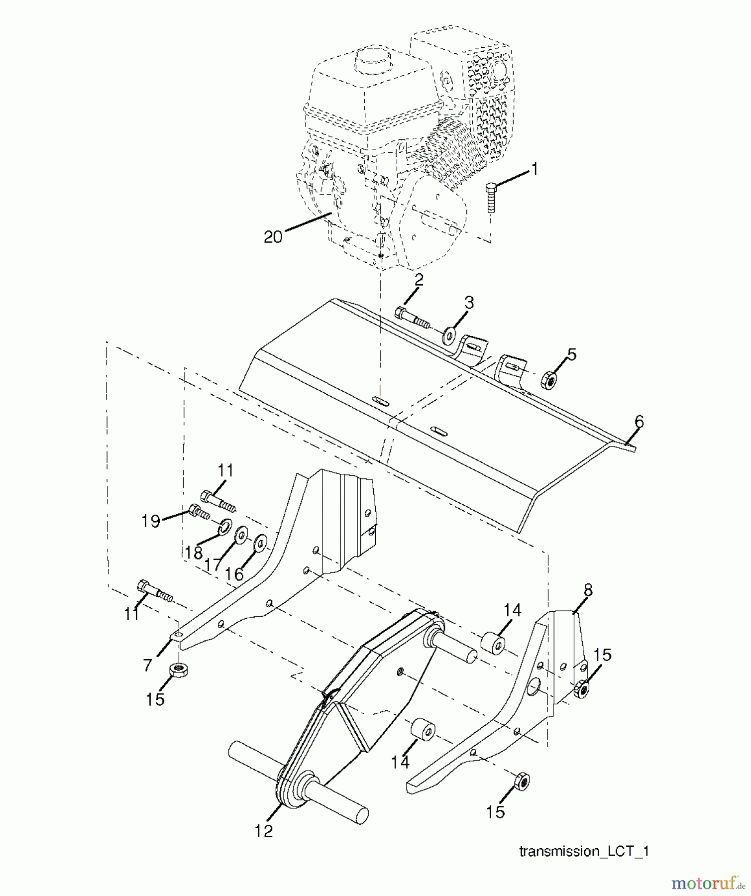 Poulan / Weed Eater Motorhacken / Kultivierer FT900L (96082002400) - Poulan Pro Front-Tine Tiller (2011-04) TRANSMISSION