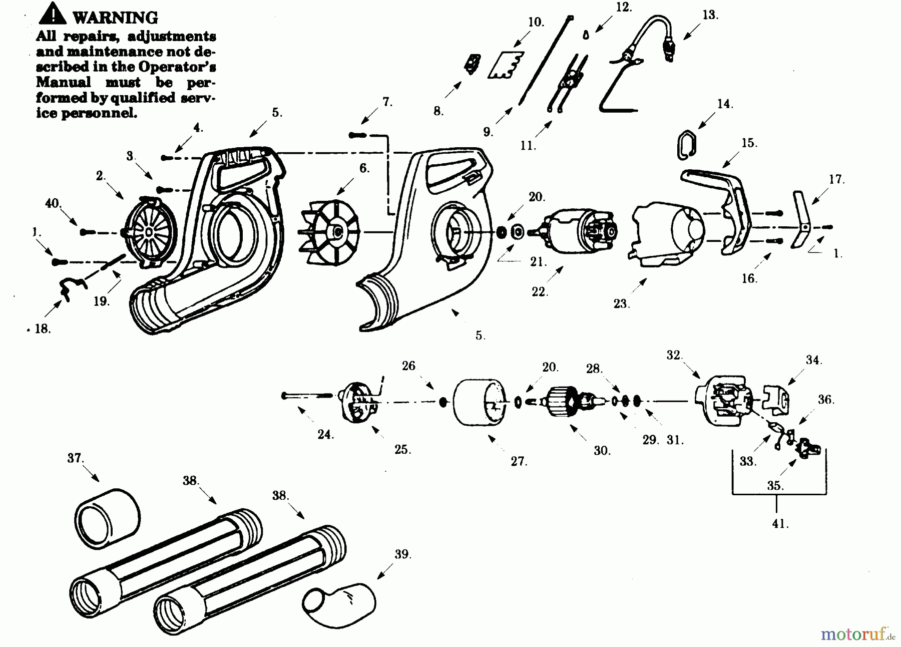 Poulan / Weed Eater Bläser / Sauger / Häcksler / Mulchgeräte PB150-00 - Paramount Electric Blower BLOWER ASSEMBLY