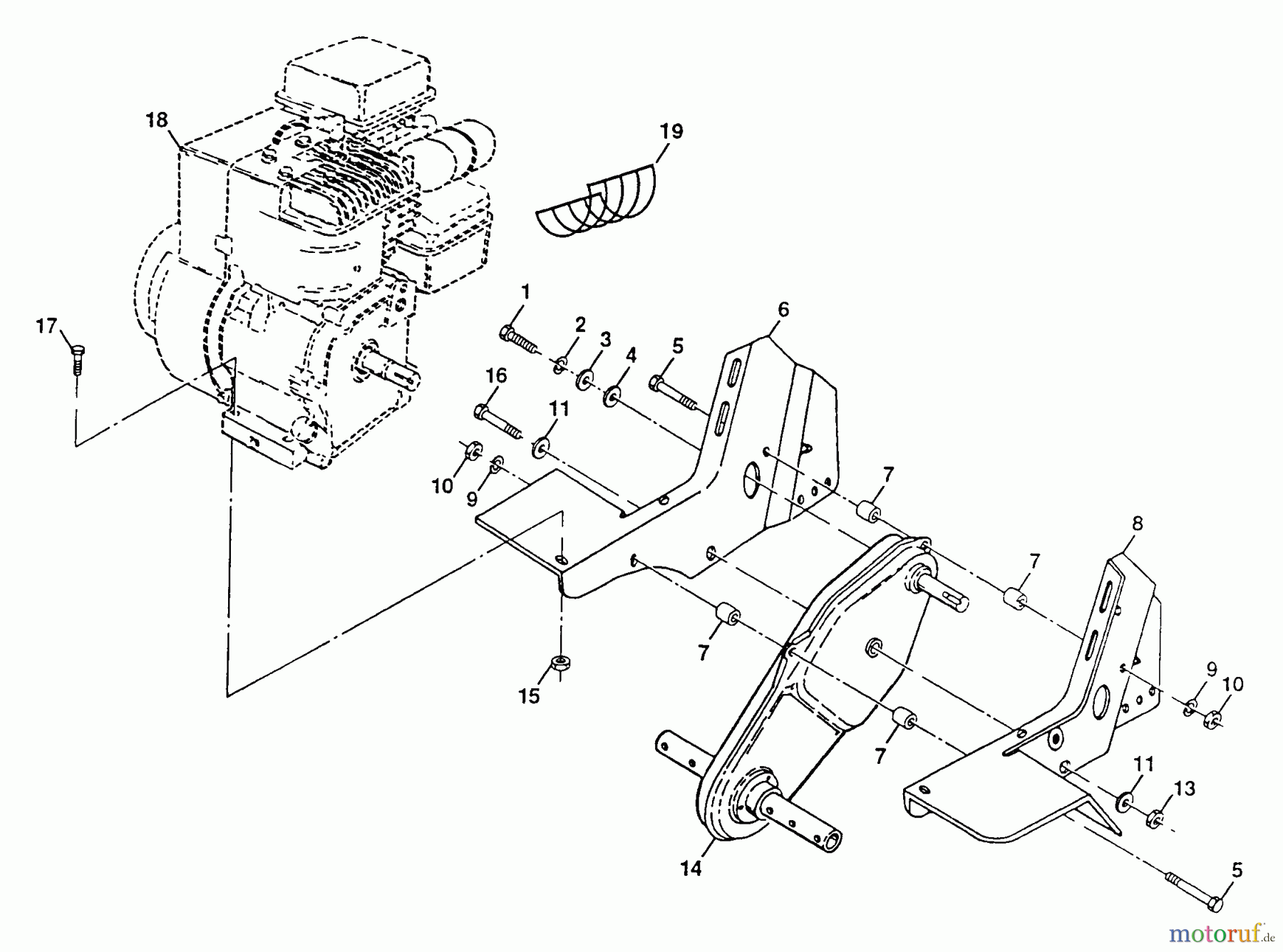 Poulan / Weed Eater Motorhacken / Kultivierer PPFT35A - Poulan Pro Front-Tine Tiller Transmission