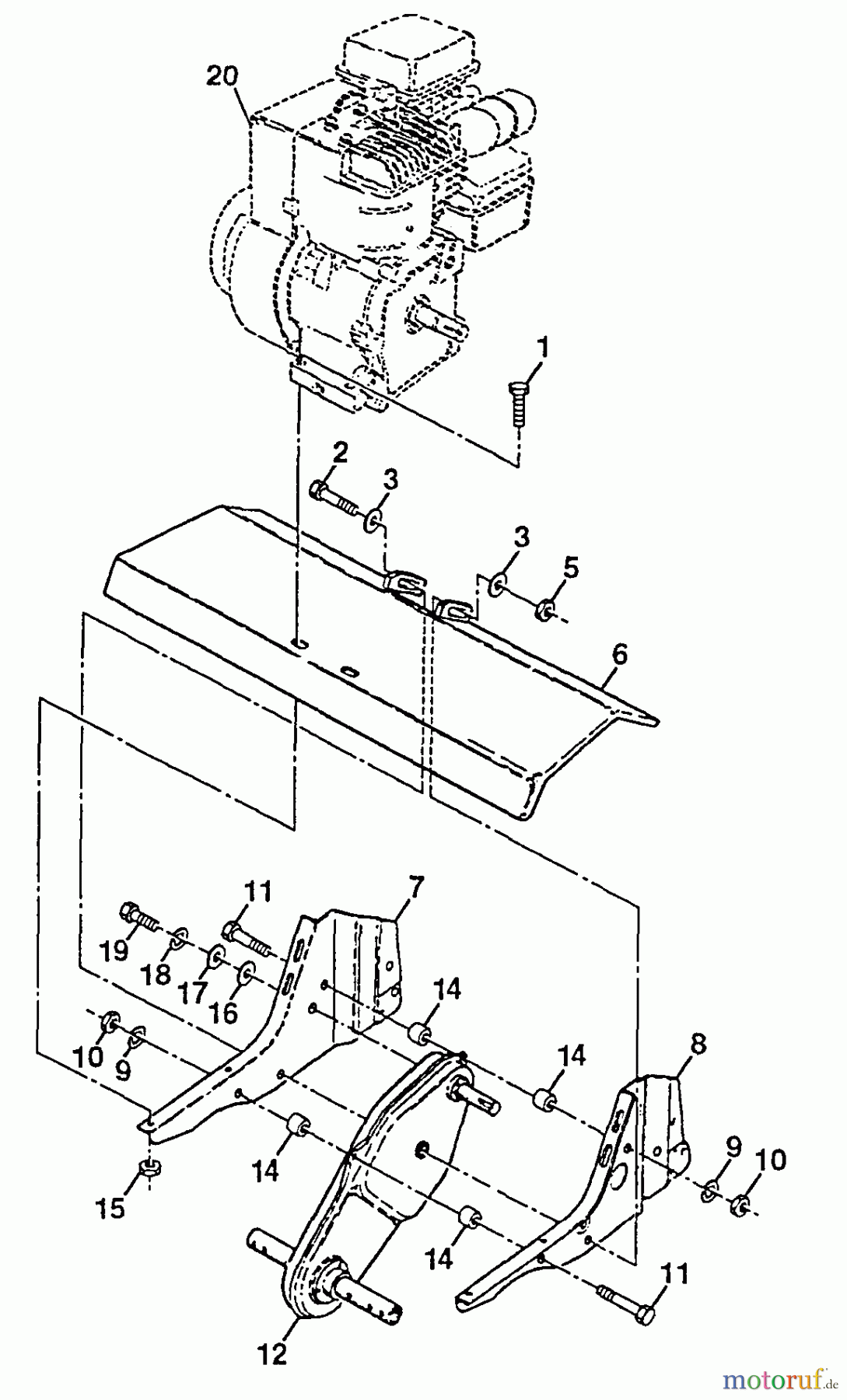  Poulan / Weed Eater Motorhacken / Kultivierer PPFT35C - Poulan Pro Front-Tine Tiller Transmission