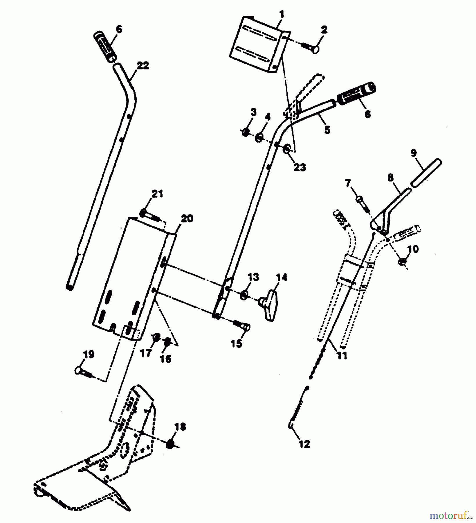 Poulan / Weed Eater Motorhacken / Kultivierer PPFT3 - Poulan Pro Front-Tine Tiller HANDLE ASSEMBLY