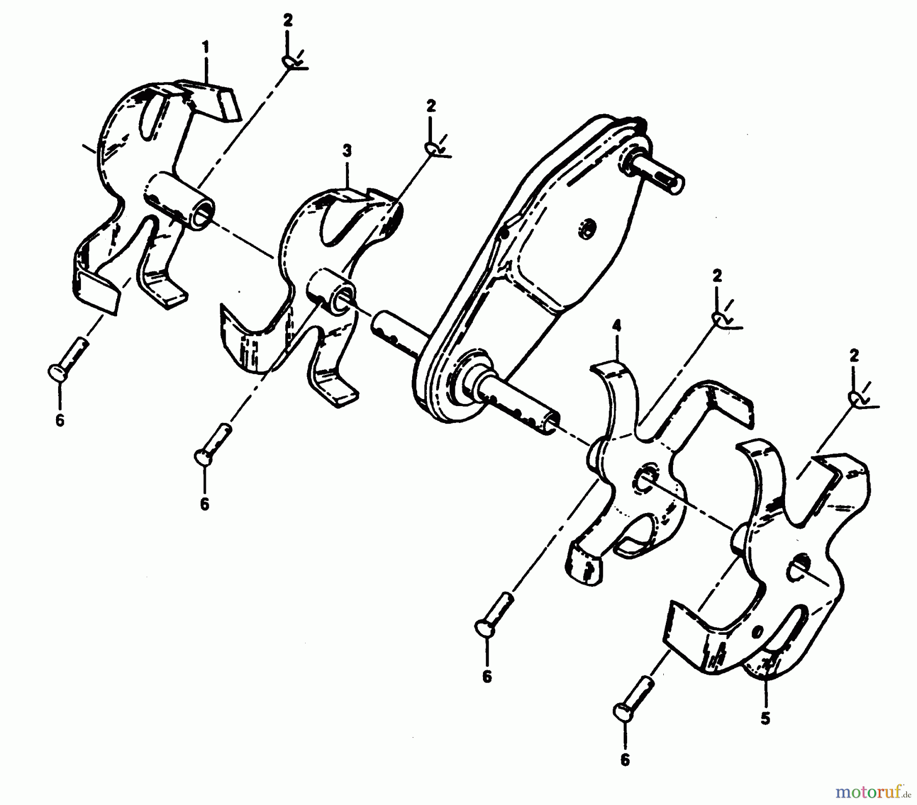 Poulan / Weed Eater Motorhacken / Kultivierer PPFT3B - Poulan Pro Front-Tine Tiller TINE ASSEMBLY