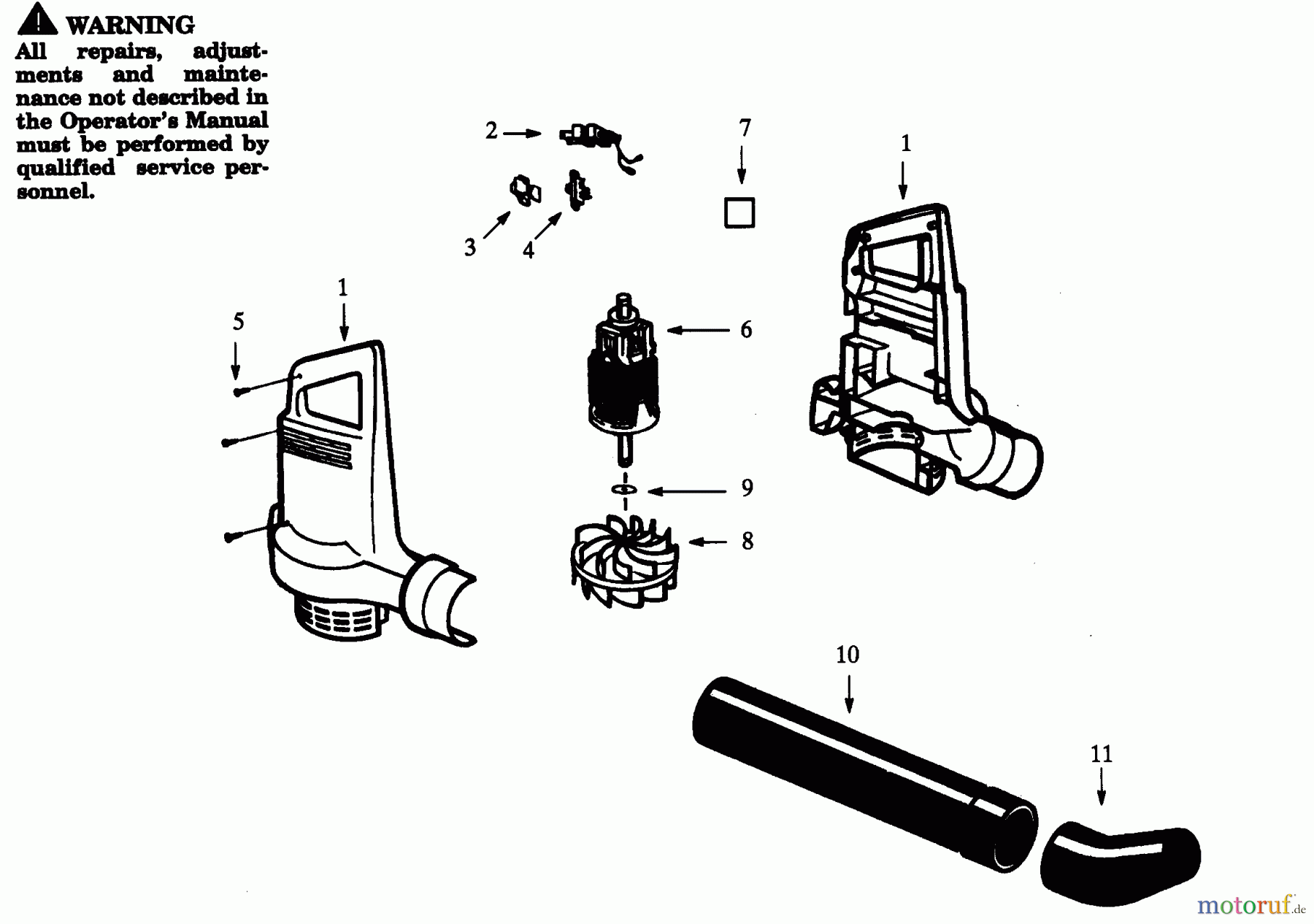 Poulan / Weed Eater Bläser / Sauger / Häcksler / Mulchgeräte PB155 - Paramount Electric Blower BLOWER ASSEMBLY