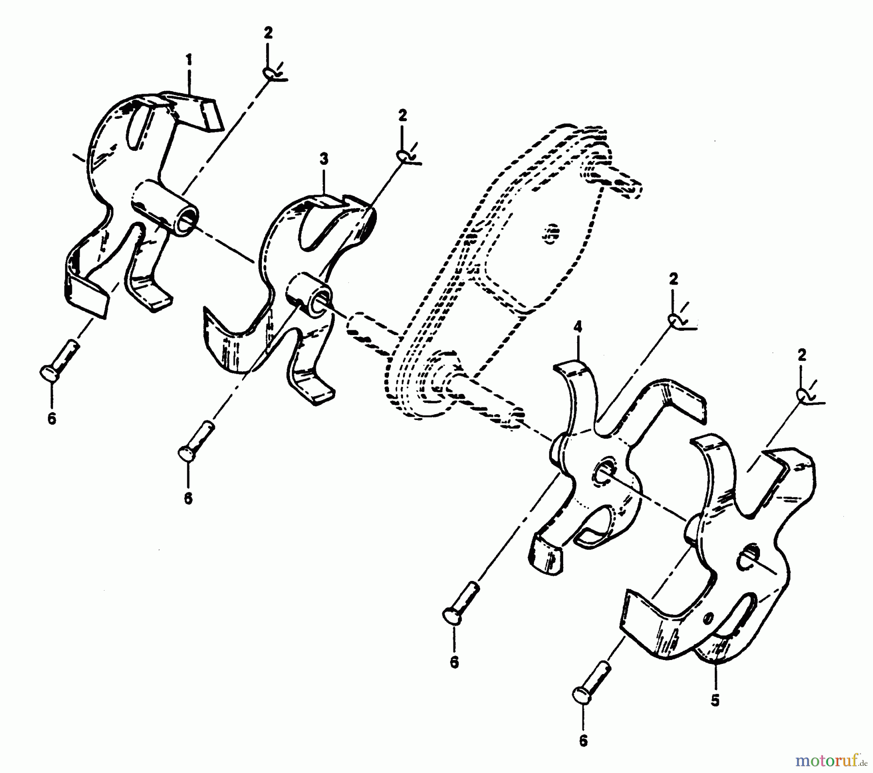 Poulan / Weed Eater Motorhacken / Kultivierer PPFT3C - Poulan Pro Front-Tine Tiller TINE ASSEMBLY