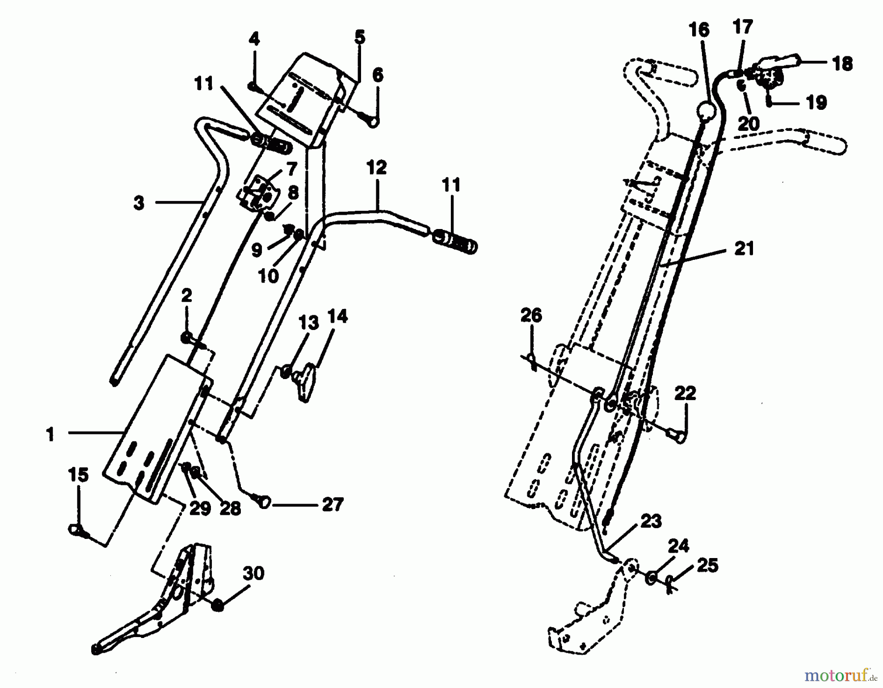 Poulan / Weed Eater Motorhacken / Kultivierer PPFT5 - Poulan Pro Front-Tine Tiller HANDLE ASSEMBLY
