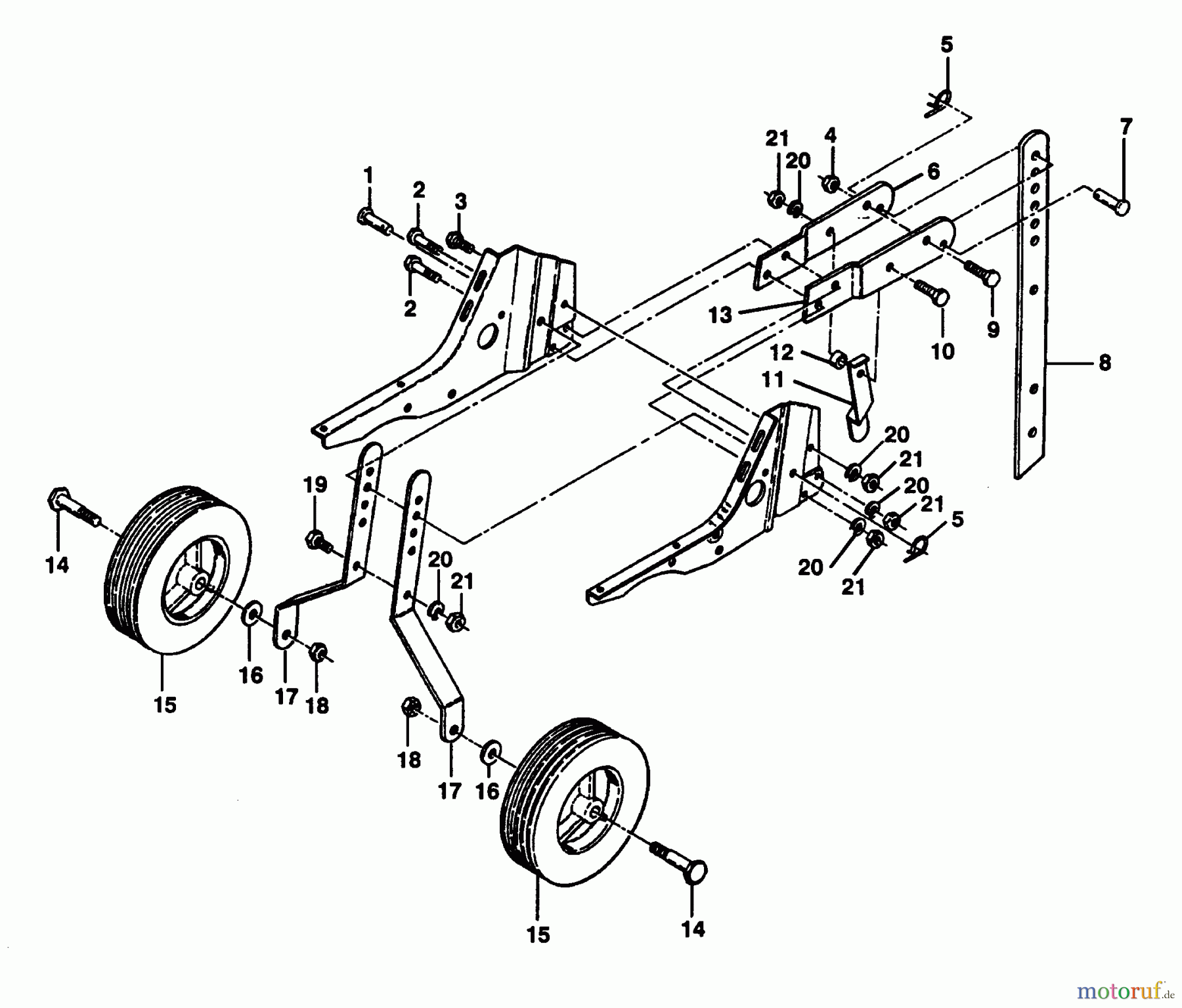 Poulan / Weed Eater Motorhacken / Kultivierer PPFT5 - Poulan Pro Front-Tine Tiller WHEEL AND DEPTH STAKE ASSEMBLY