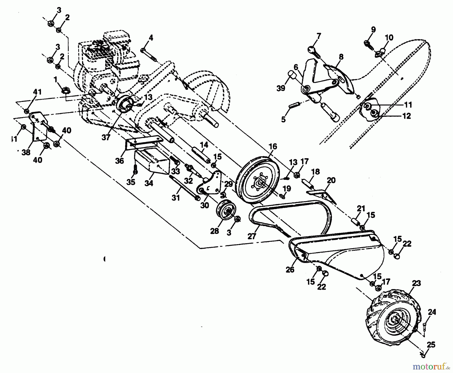 Poulan / Weed Eater Motorhacken / Kultivierer PPRT5KA - Poulan Pro Rear-Tine Tiller MAINFRAME, LEFT SIDE