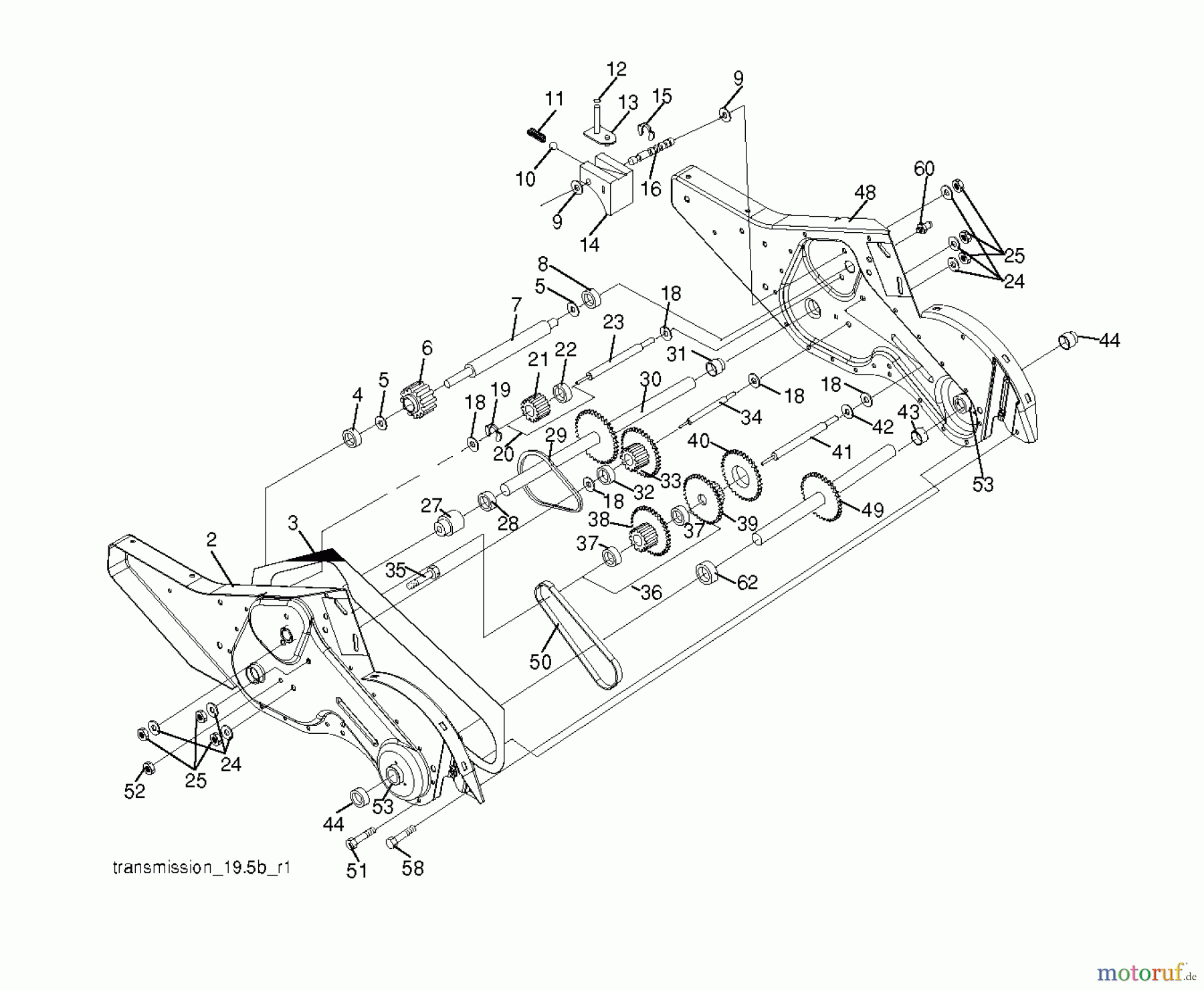 Poulan / Weed Eater Motorhacken / Kultivierer PRRT900 (96092002700) - Poulan Pro Rear-Tine Tiller (2011-01) TRANSMISSION