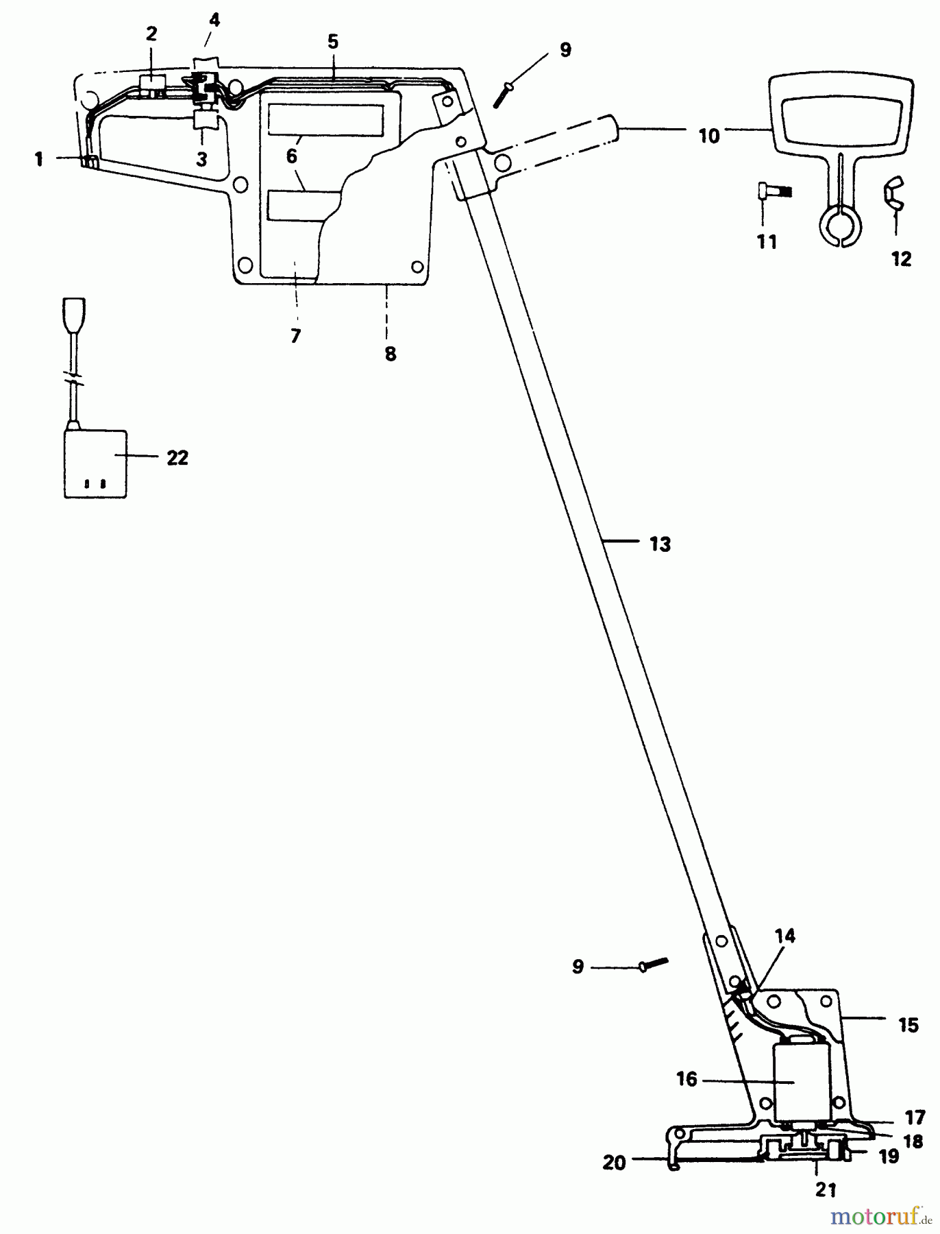 Poulan / Weed Eater Motorsensen, Trimmer 108 - Weed Eater Electric Trimmer TRIMMER ASSEMBLY