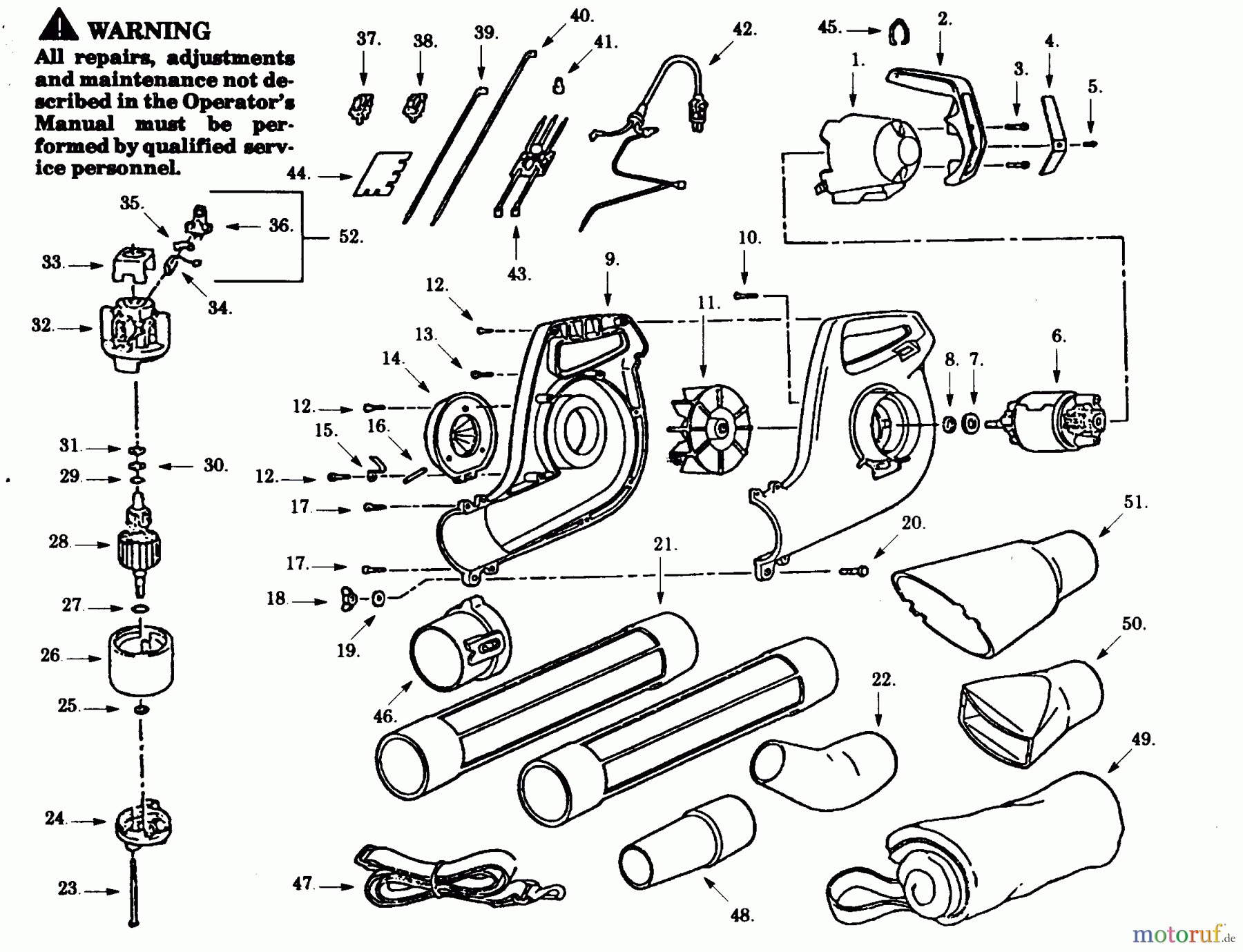  Poulan / Weed Eater Bläser / Sauger / Häcksler / Mulchgeräte PB300-01 - Paramount Electric Blower BLOWER ASSEMBLY