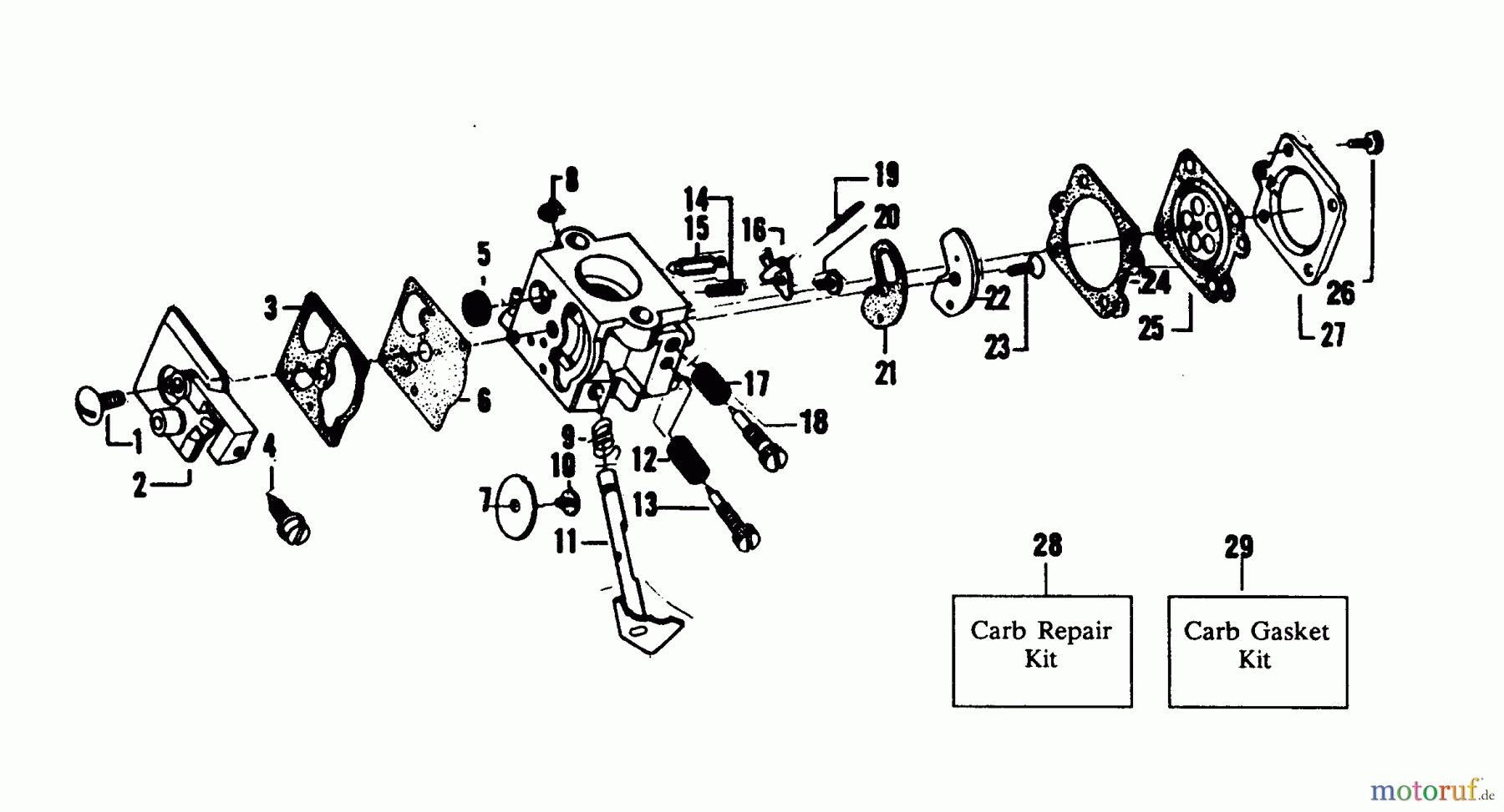 Poulan / Weed Eater Motorsensen, Trimmer 1600T - Weed Eater String Trimmer CARBURETOR BREAKDOWN