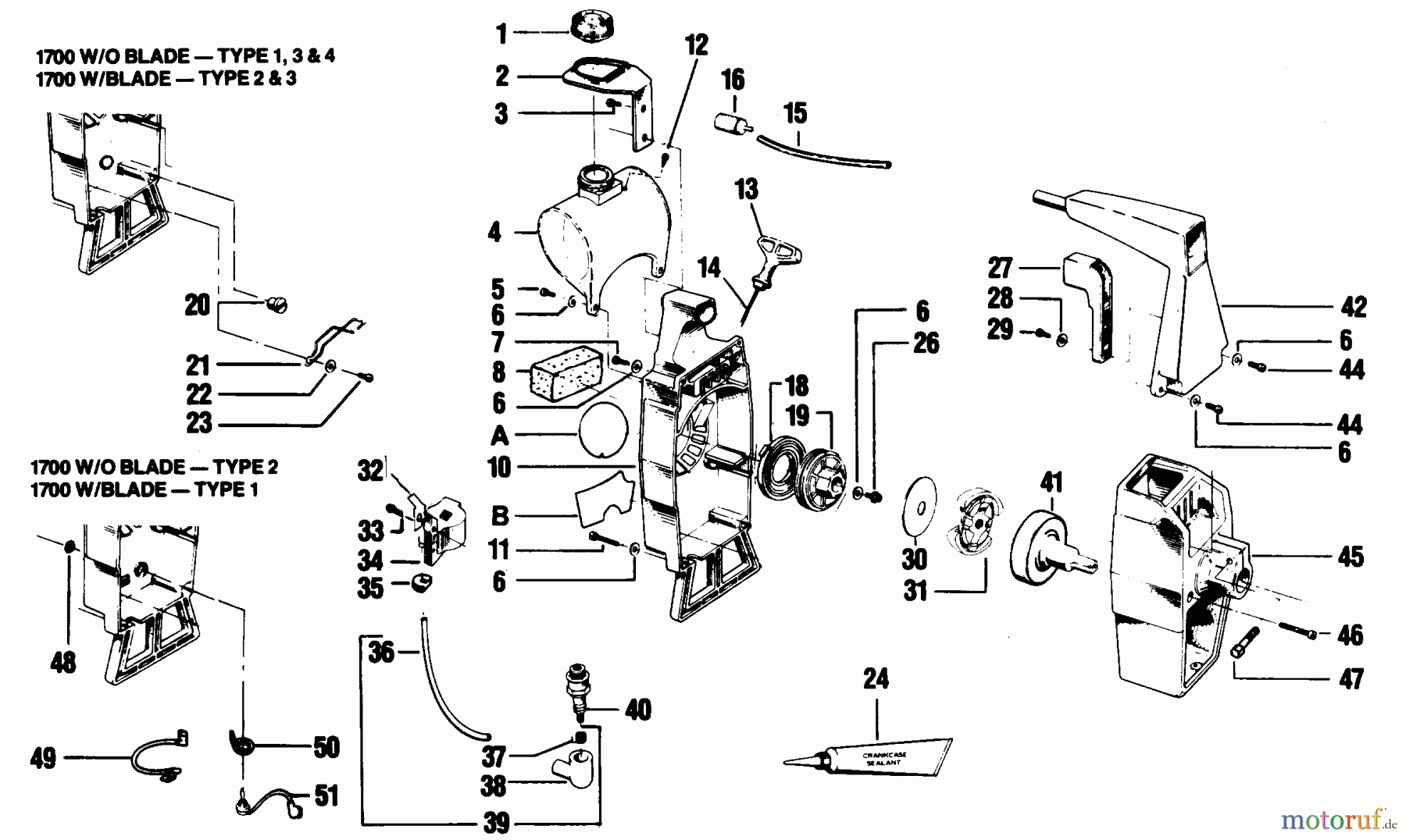 Poulan / Weed Eater Motorsensen, Trimmer 1700 - Weed Eater String Trimmer STARTER, & SHROUD