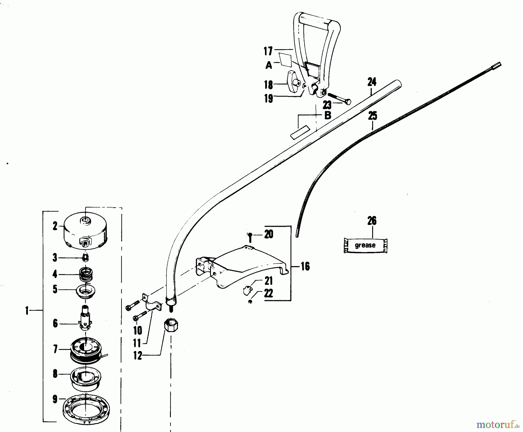 Poulan / Weed Eater Motorsensen, Trimmer 1740 - Weed Eater String Trimmer CUTTING HEAD ASSEMBLY