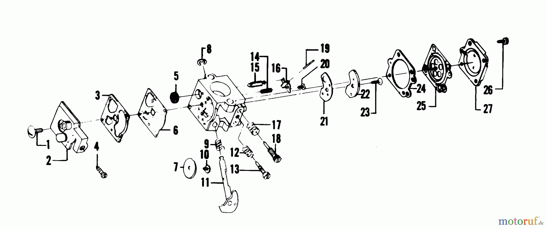 Poulan / Weed Eater Motorsensen, Trimmer 2215 - Weed Eater String Trimmer CARBURETOR WA-149 BREAKDOWN