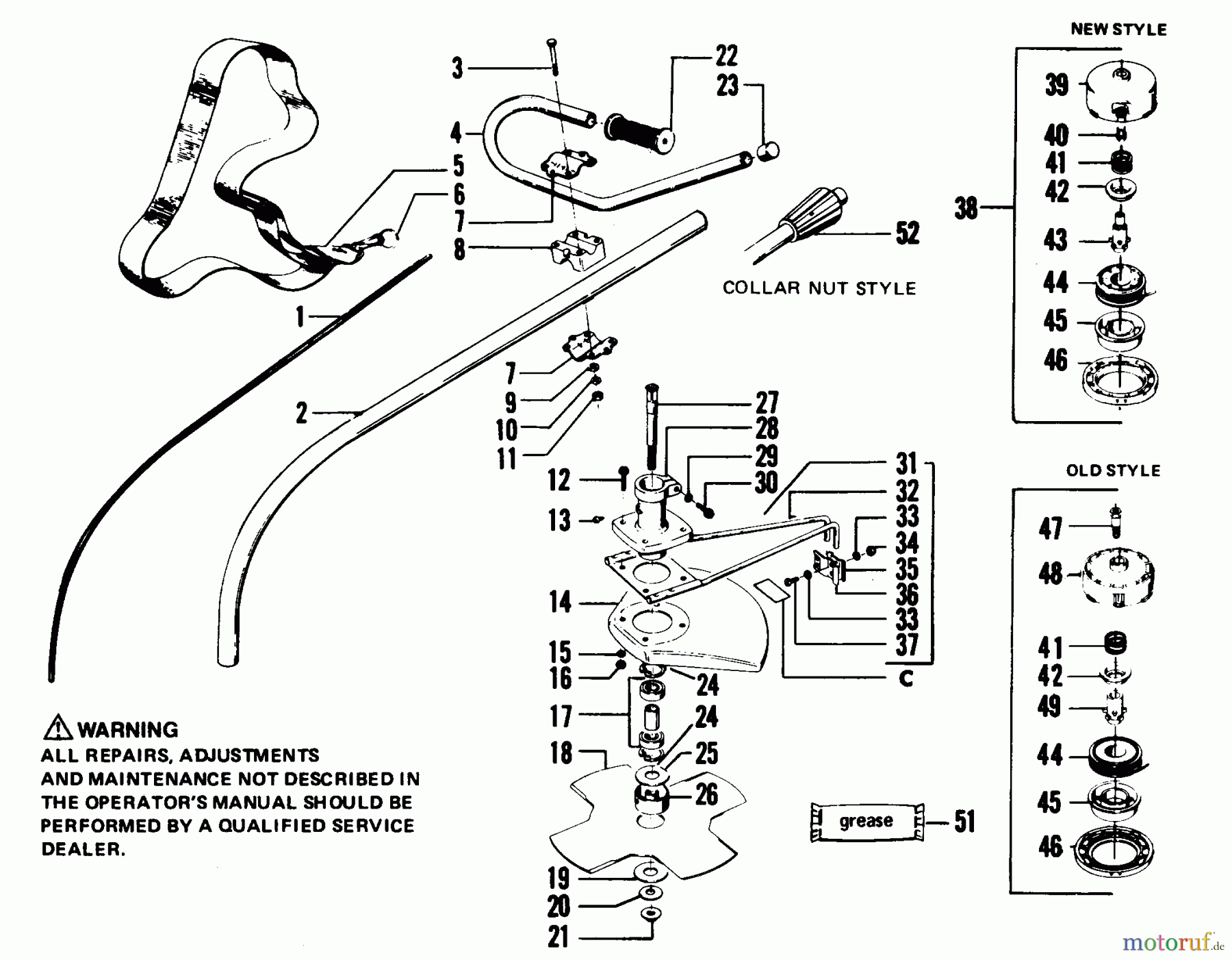 Poulan / Weed Eater Motorsensen, Trimmer 2615 - Weed Eater String Trimmer CUTTING HEAD & DRIVE SHAFT