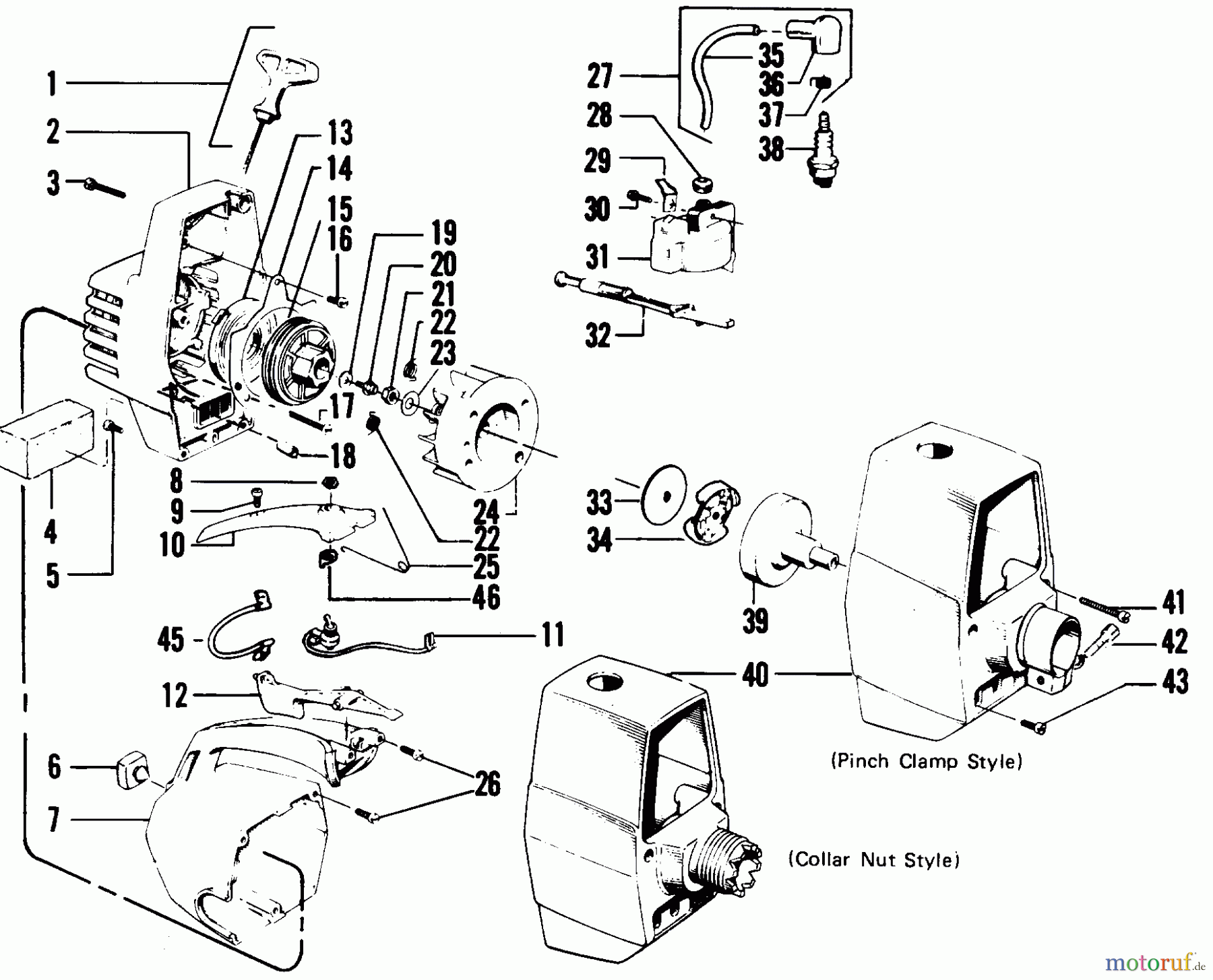  Poulan / Weed Eater Motorsensen, Trimmer 2615 - Weed Eater String Trimmer STARTER & SHROUD