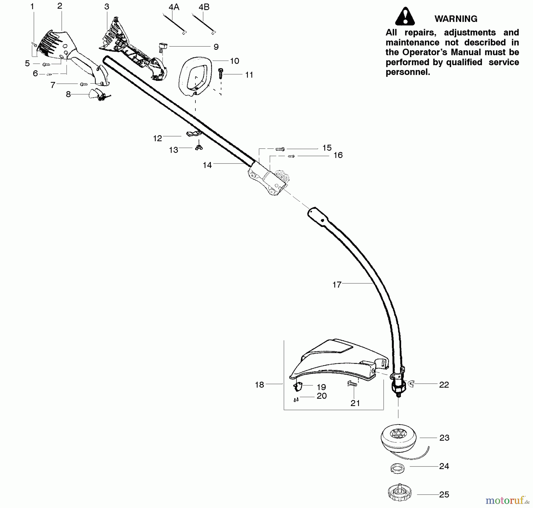 Poulan / Weed Eater Motorsensen, Trimmer 31WG - Weed Eater WeedN Go String Trimmer Shaft
