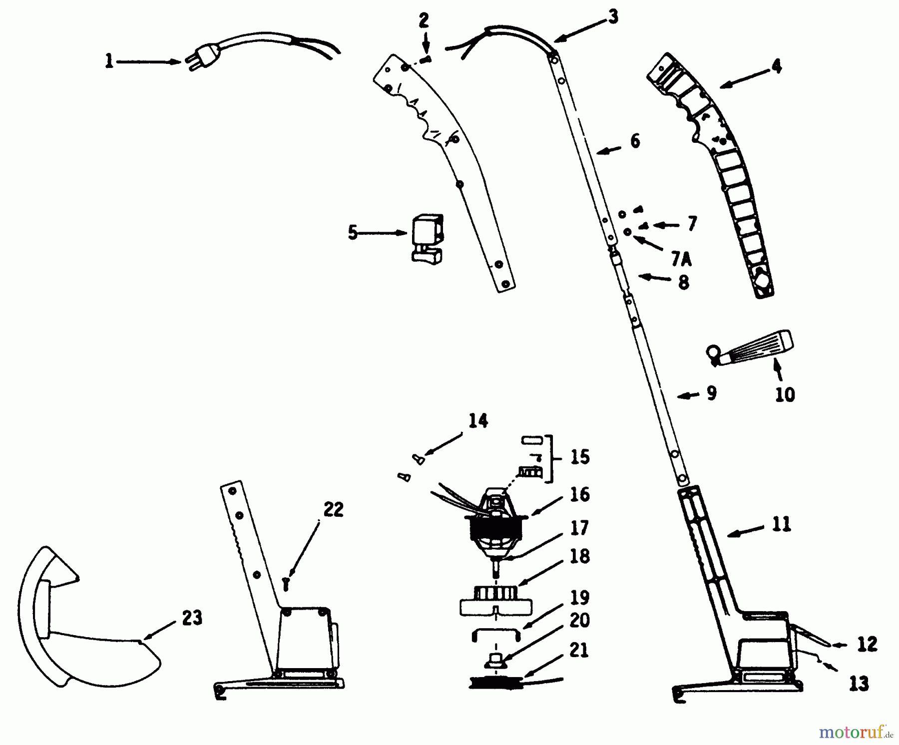 Poulan / Weed Eater Motorsensen, Trimmer 400 - Weed Eater Electric Trimmer TRIMMER ASSEMBLY