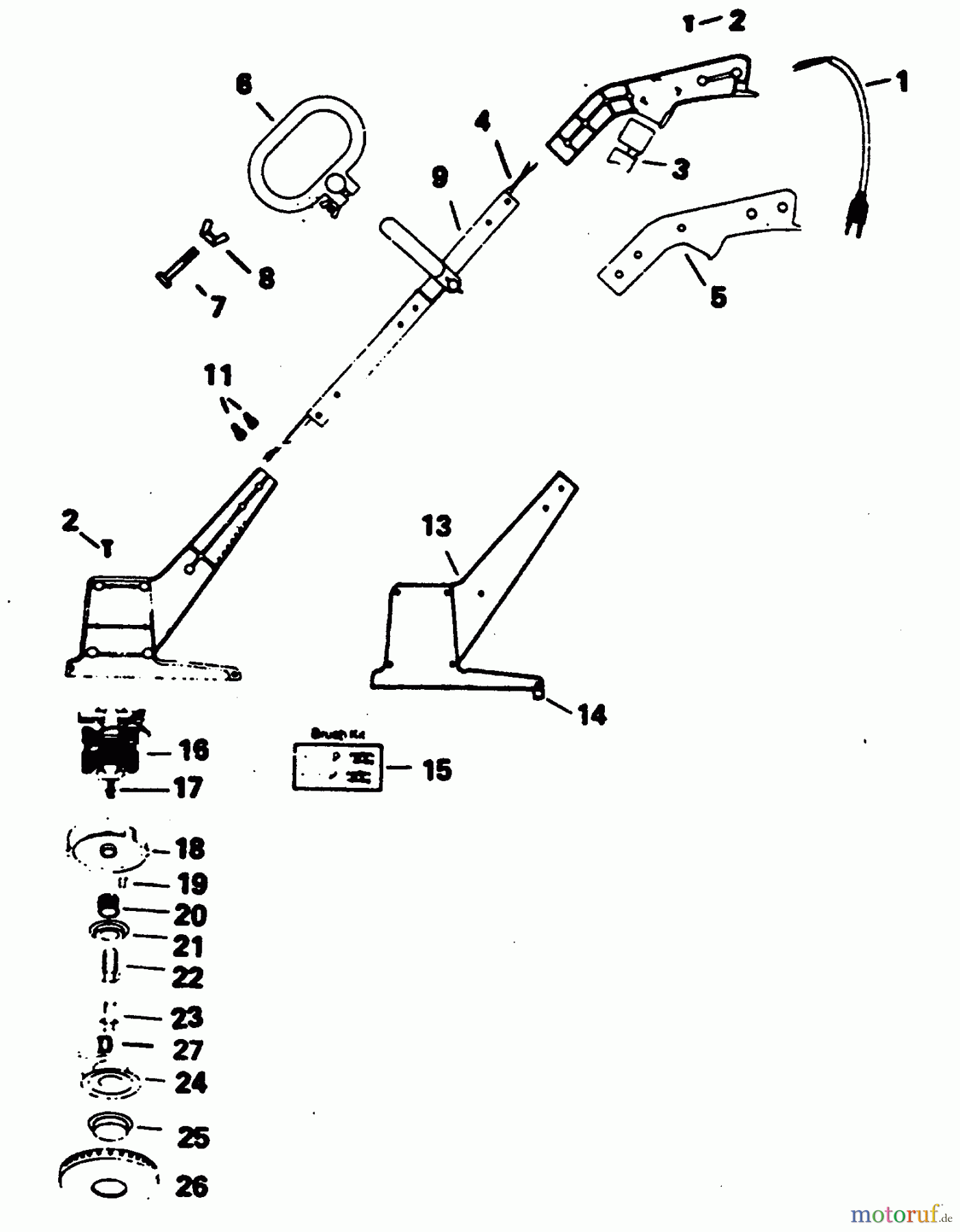 Poulan / Weed Eater Motorsensen, Trimmer 409 - Weed Eater Electric Trimmer TRIMMER ASSEMBLY