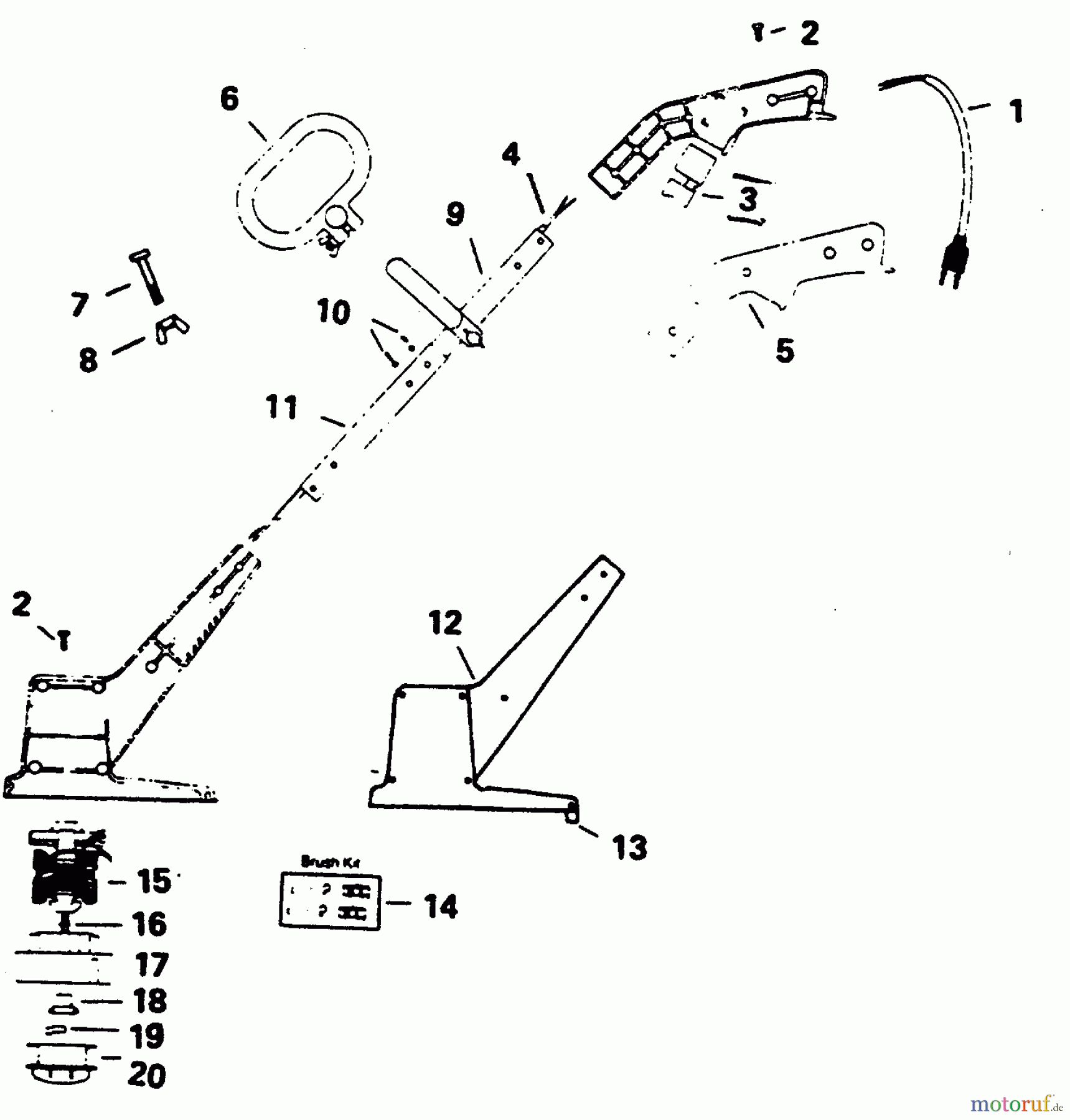 Poulan / Weed Eater Motorsensen, Trimmer 417 - Weed Eater Electric Trimmer TRIMMER ASSEMBLY