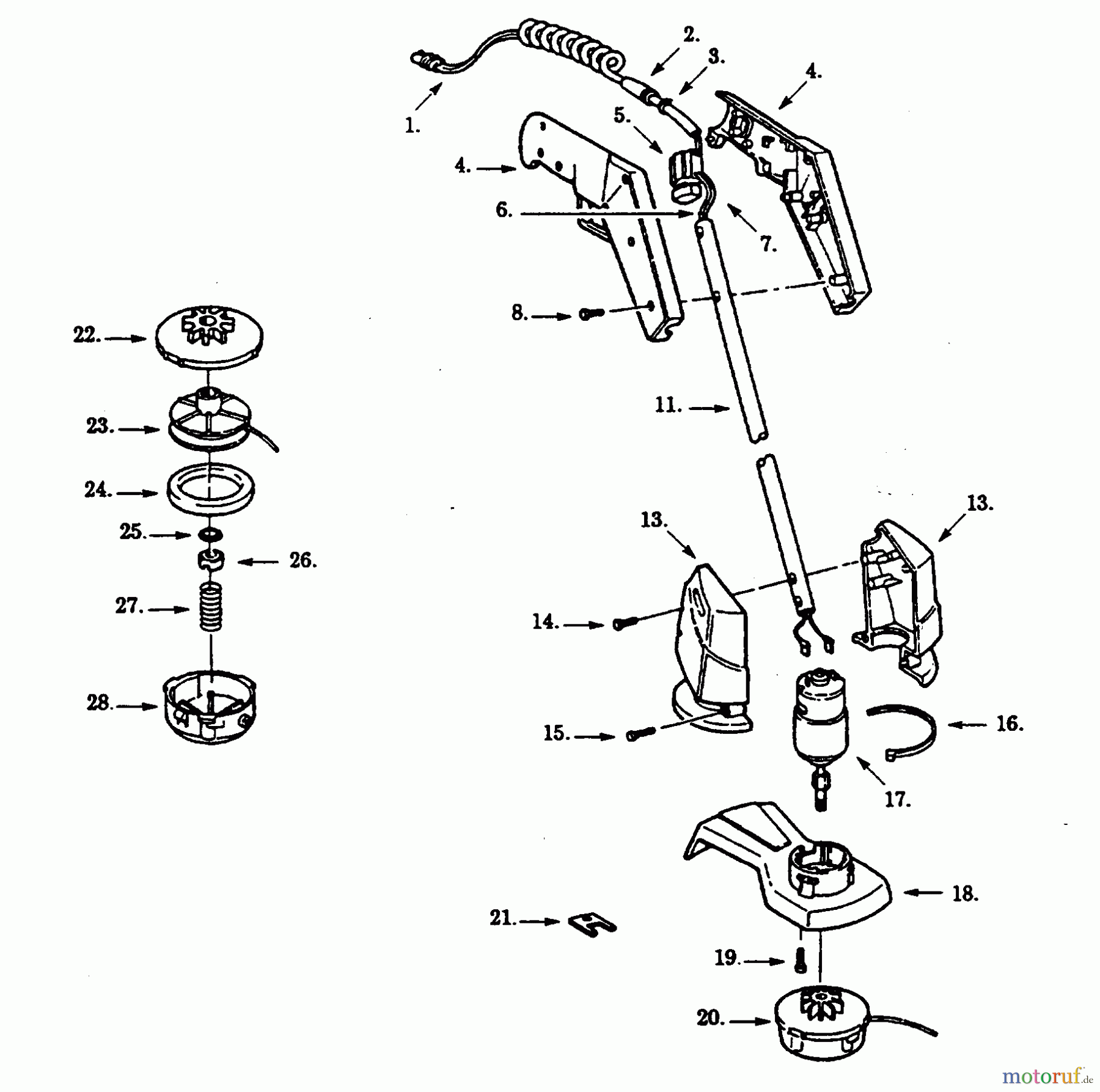 Poulan / Weed Eater Motorsensen, Trimmer CT91C-00 - Paramount Cordless Trimmer TRIMMER ASSEMBLY
