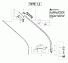 Poulan / Weed Eater FL25LE (Type 1) - Weed Eater Featherlite LE String Trimmer Ersatzteile Handle & Shaft Assembly