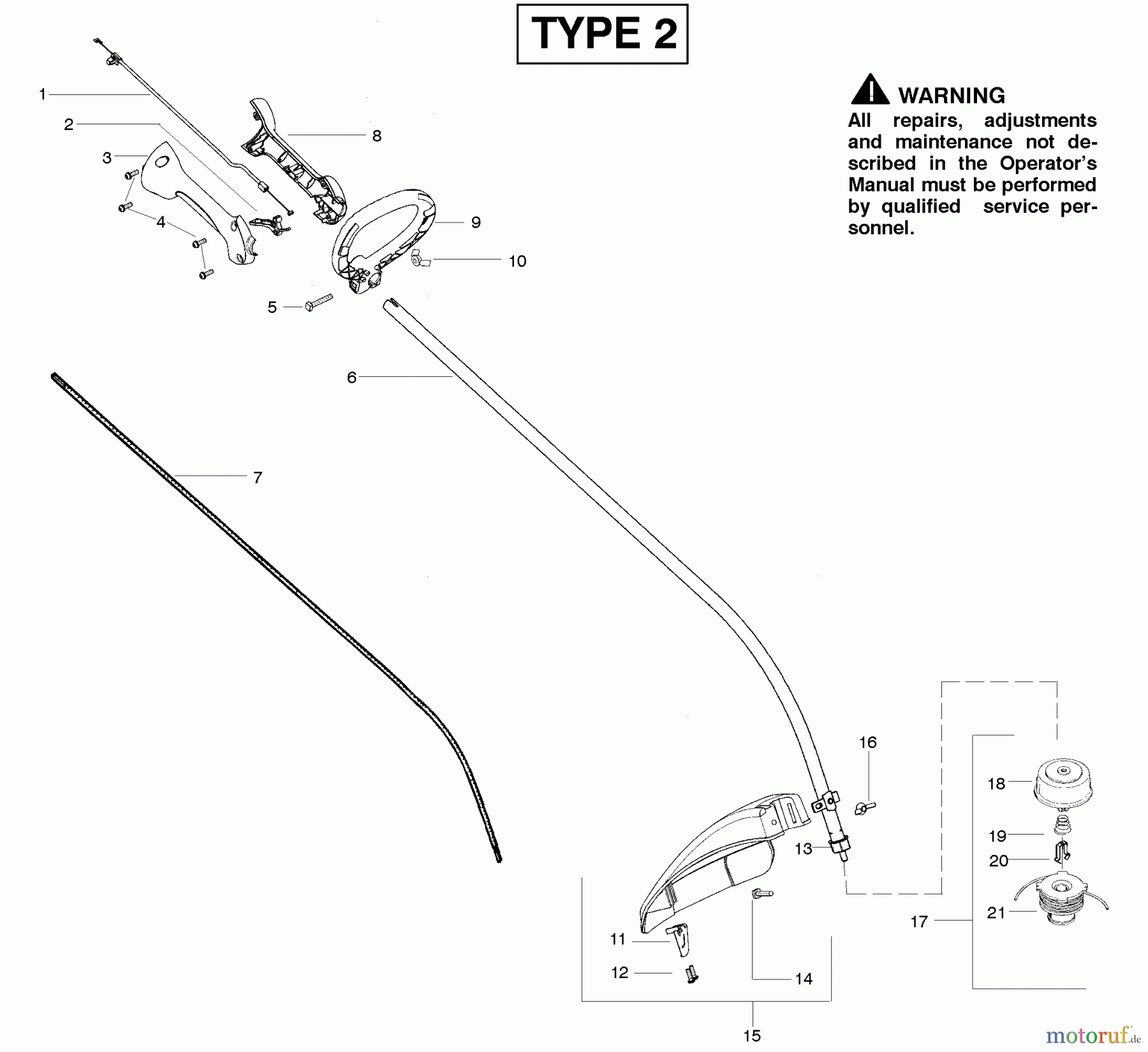 Poulan / Weed Eater Motorsensen, Trimmer FL26 - Weed Eater Featherlite String Trimmer Cutting Equipment Type 2