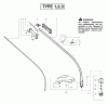 Poulan / Weed Eater FX25LE (Type 2) - Weed Eater Featherlite LE Extreme String Trimmer Ersatzteile Handle & Shaft Assembly