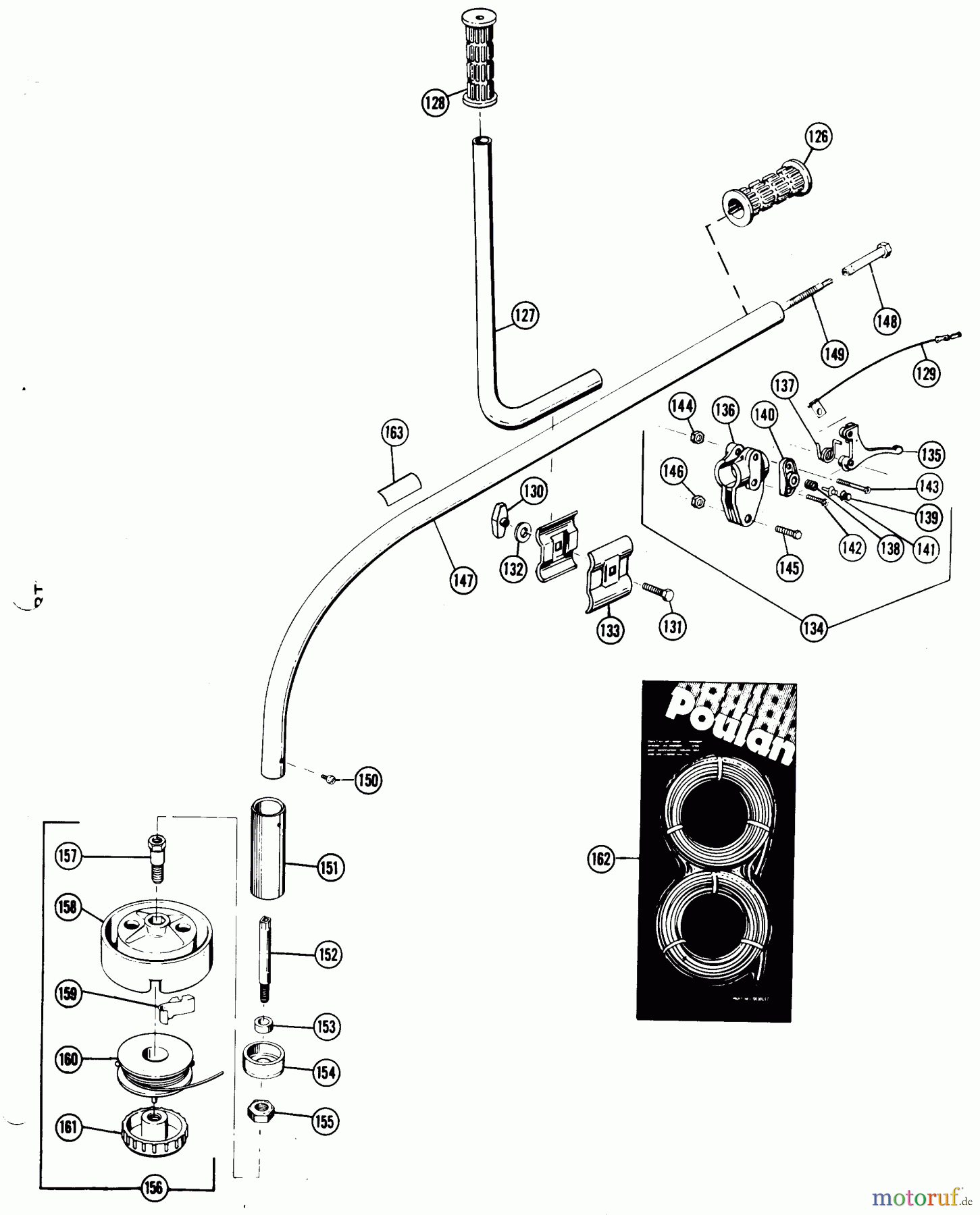  Poulan / Weed Eater Motorsensen, Trimmer GLT770 - Poulan String Trimmer TRIMMER ASSEMBLY