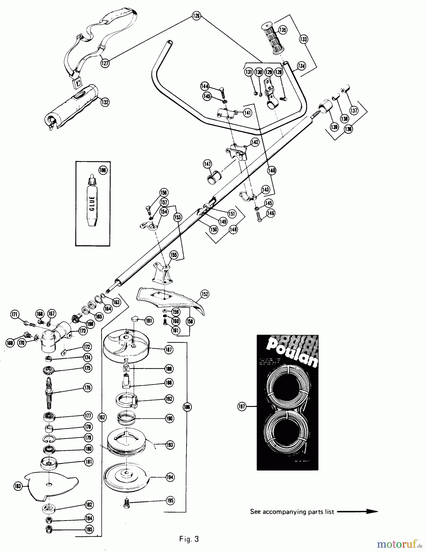  Poulan / Weed Eater Motorsensen, Trimmer GLT900 - Poulan String Trimmer TRIMMER ASSEMBLY
