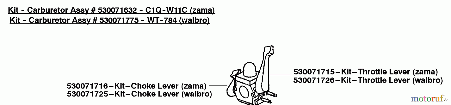 Poulan / Weed Eater Bläser / Sauger / Häcksler / Mulchgeräte PBV200LE (Type 3) - Poulan Pro Blower Kit - Carburetor Assy