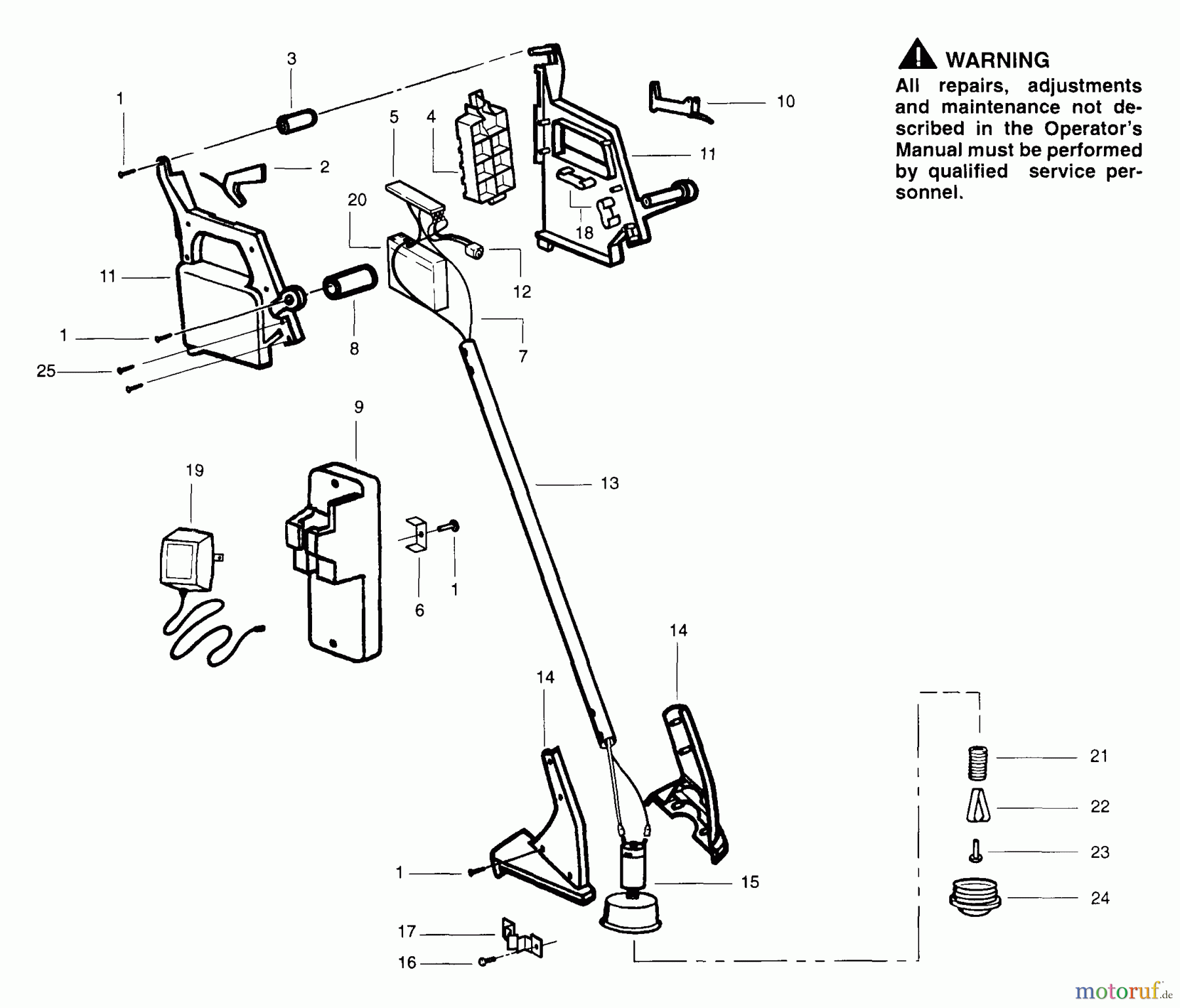 Poulan / Weed Eater Motorsensen, Trimmer Handystik - Weed EaterCordless Trimmer TRIMMER ASSEMBLY