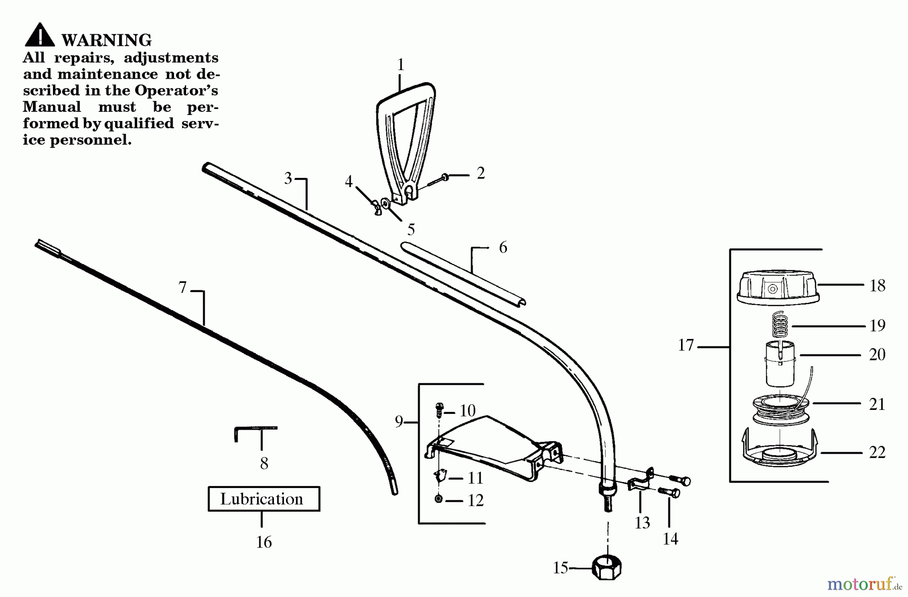  Poulan / Weed Eater Motorsensen, Trimmer HP22T - Weed Eater String Trimmer Cutting Head Assembly