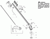 Poulan / Weed Eater PL25 (Type 1) - Poulan String Trimmer Ersatzteile Handle, Chassis & Bar Assembly