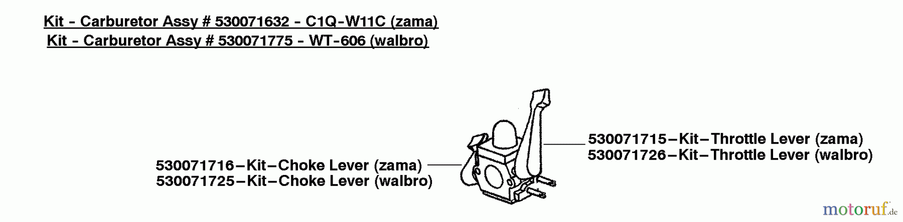 Poulan / Weed Eater Bläser / Sauger / Häcksler / Mulchgeräte PPB2000 (Type 1) - Poulan Pro Blower Kit - Carburetor Assy